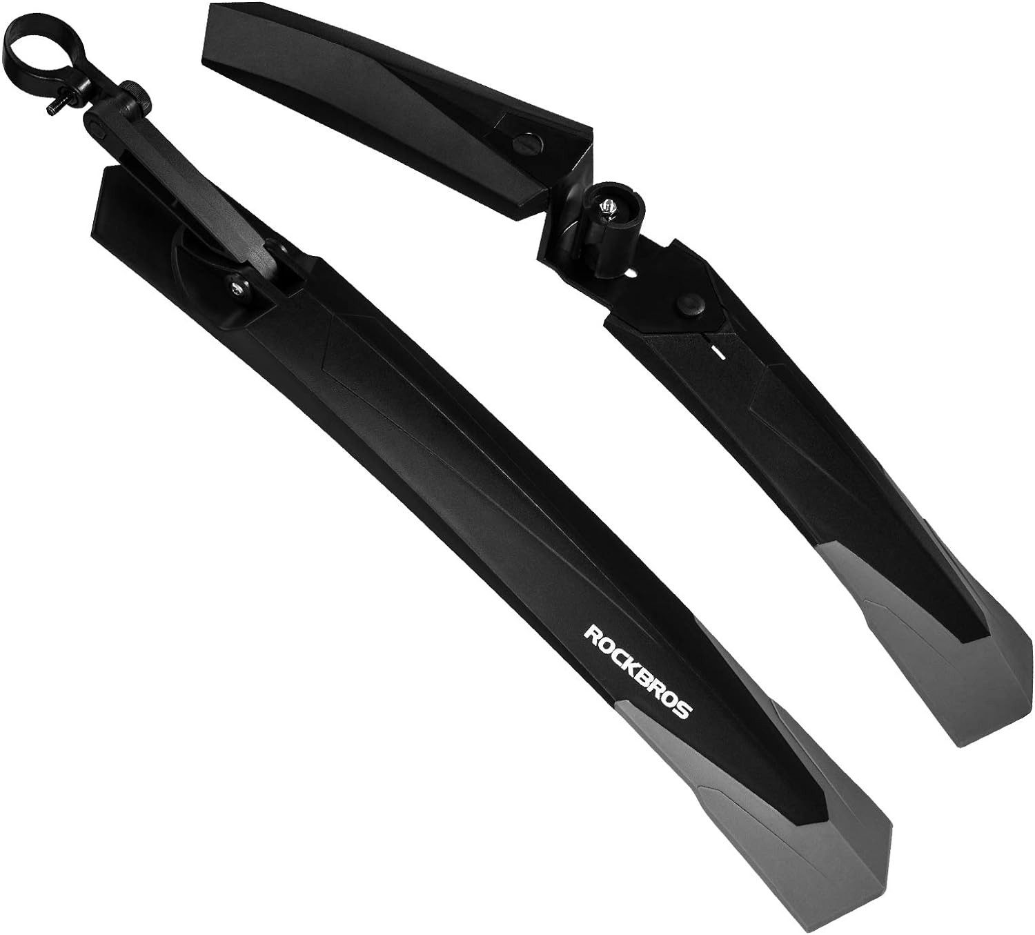 ROCKBROS Schutzblech Fahrrad Schutzblech Set 26 27,5 28 Zoll (2 St), Spritzschutz Hinten und Vorne aus PP + Gummi Mountainbikes