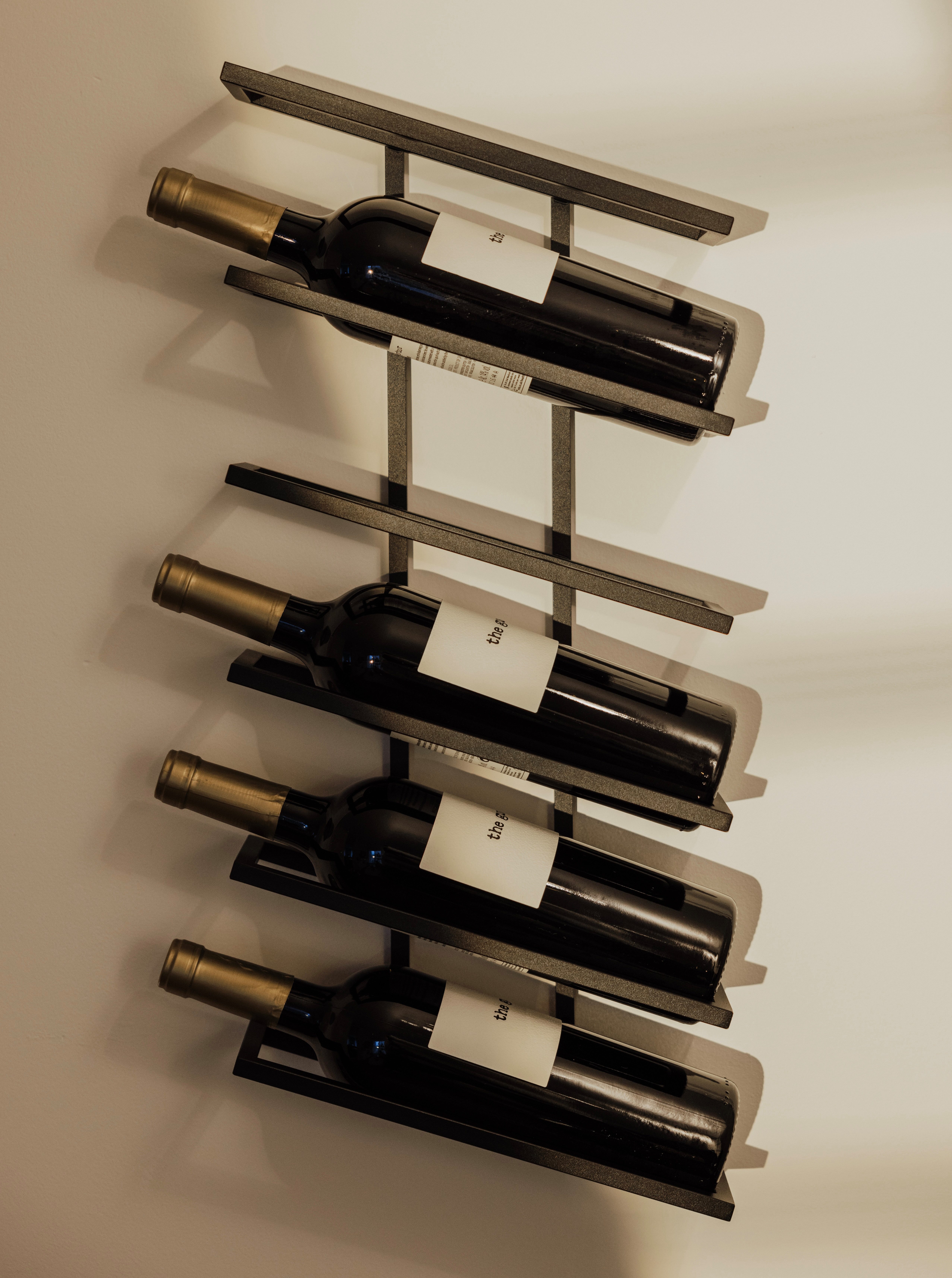 Metallbude Weinregal VINIA, hängendes Flaschenregal, hochwertiges Wand Weinregal