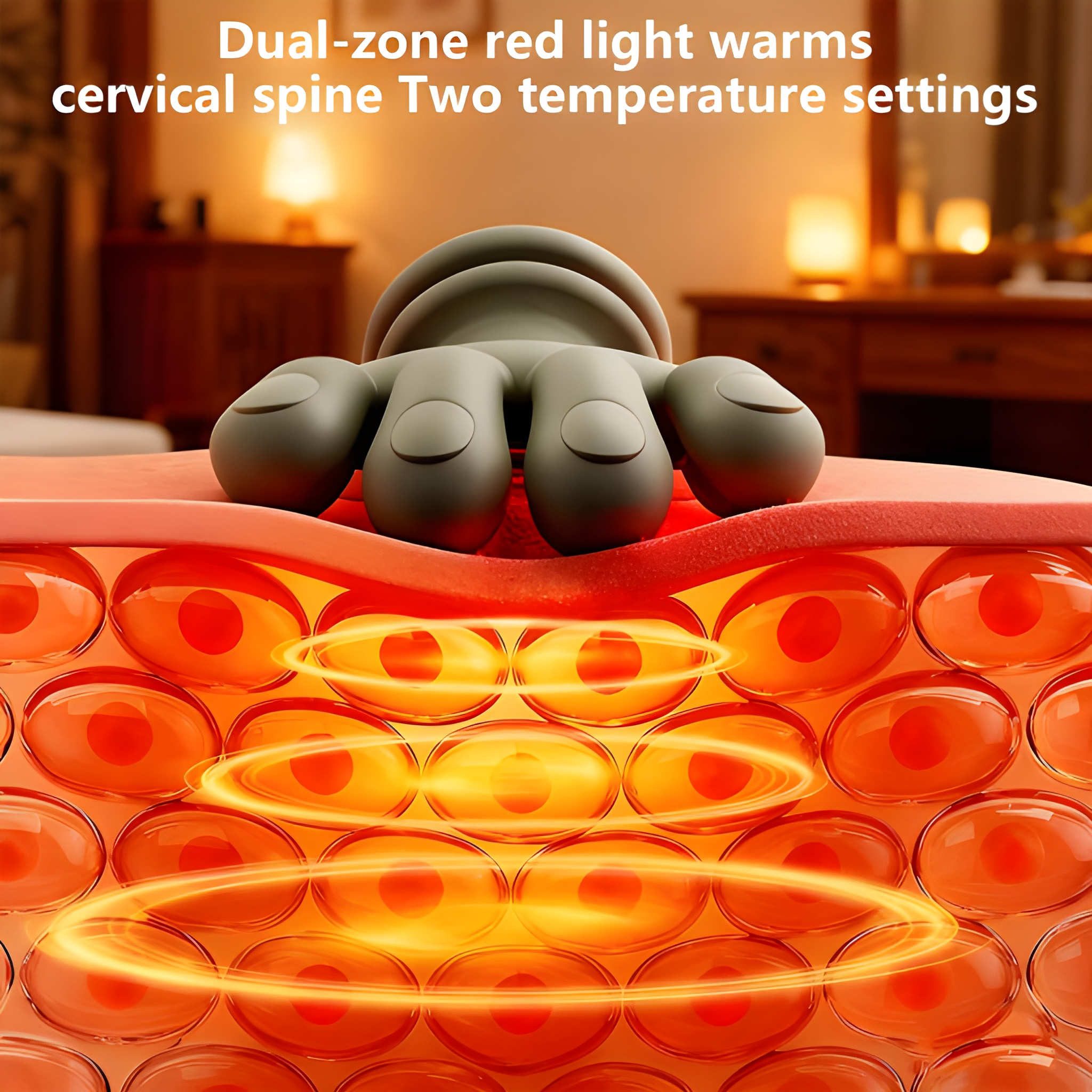 Athlix Nacken-Massagegerät 4D Nackenmassagegerät Kabellos, Nacken- und Halswirbelsäule Massage