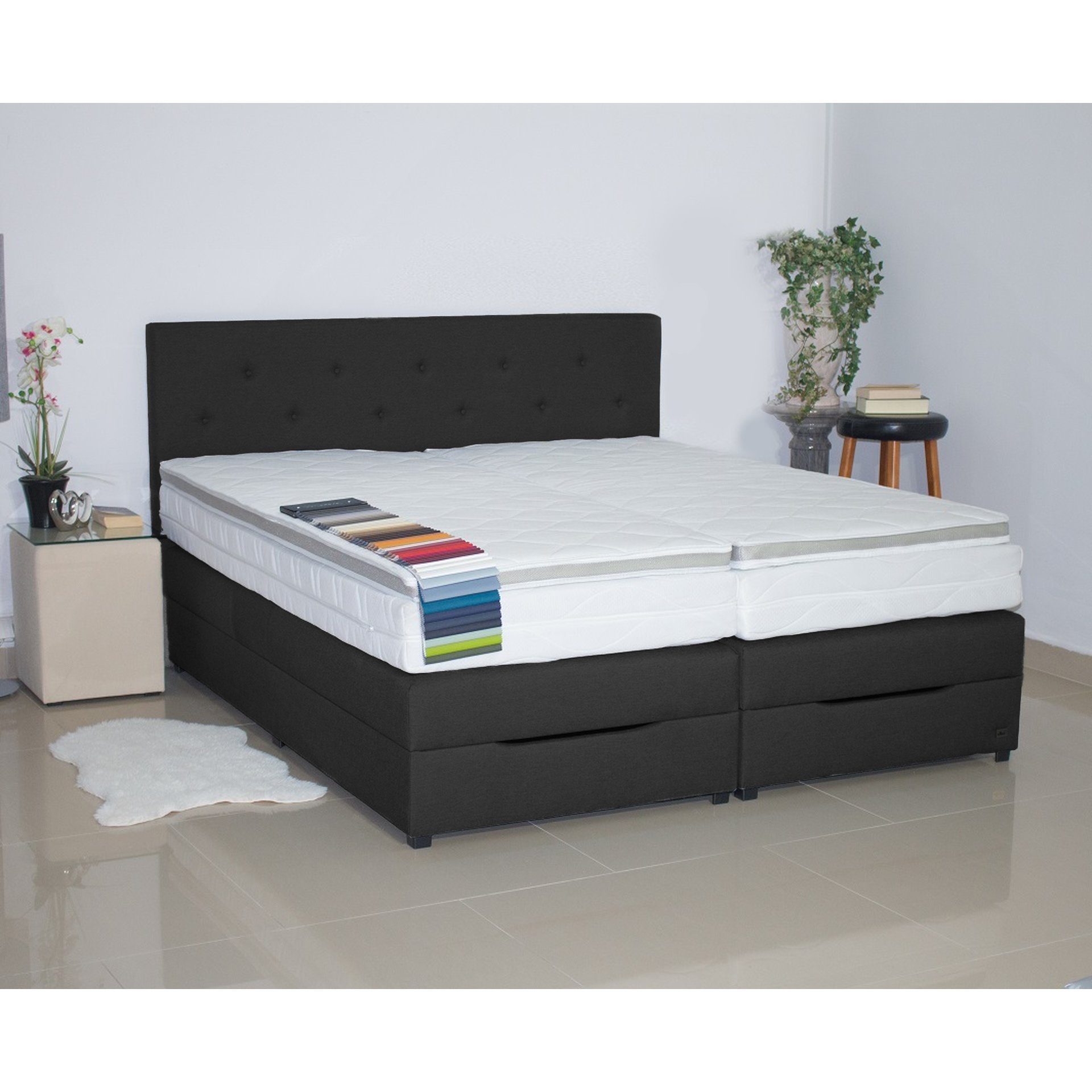 Boxspringbett Niedriges Kopfteil 80 Cm