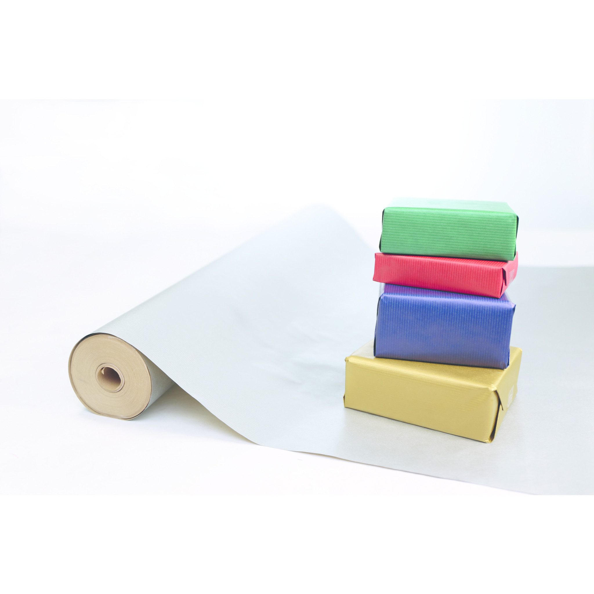 CLAIREFONTAINE Geschenkpapier Geschenkpapier Kraftpapier 60g Rolle 50mx0,70m Silber 507576C, Rolle