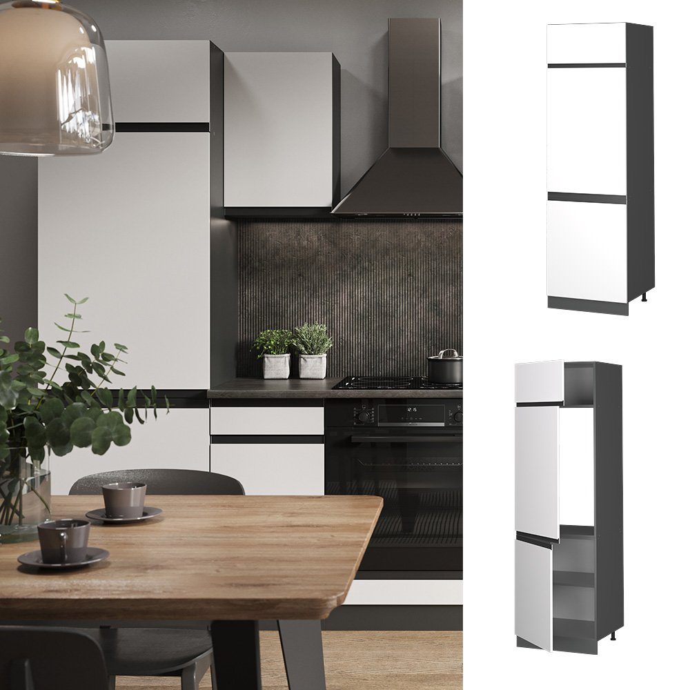 Vicco Kühlumbauschrank R-Line, Weiß/Anthrazit, 60 cm günstig online kaufen
