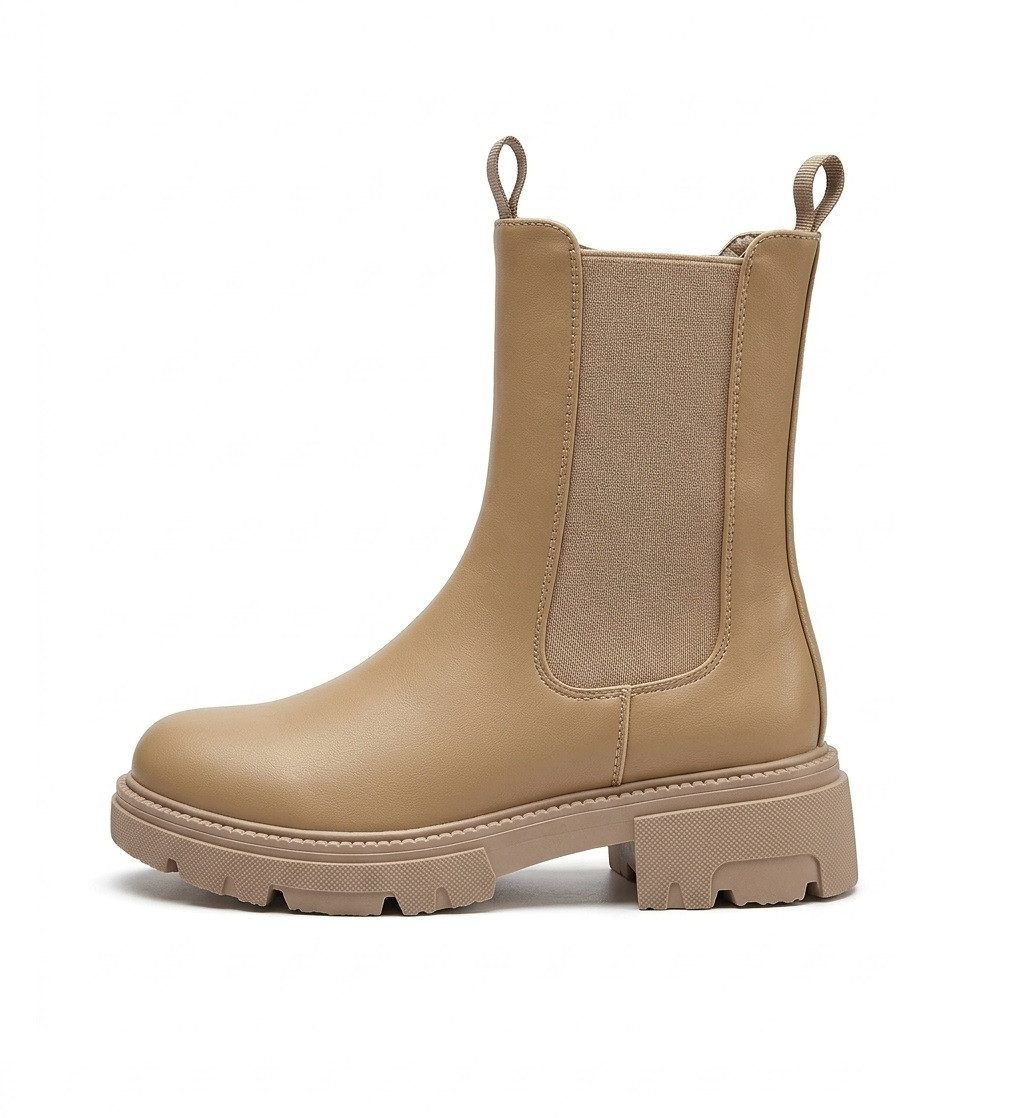 Pogolino K1020 Chelseaboots Damen Chelsea Boots, leicht gefüttert, mit Reißverschluss