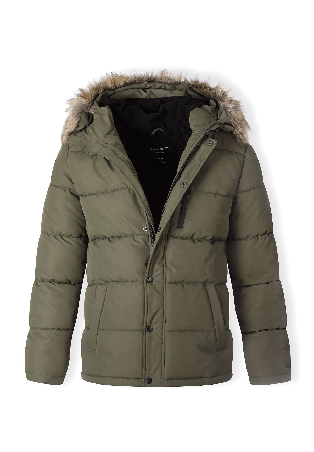 Respect Winterjacke Gefütterte Jacke mit Fellimitat (XS-XXL)