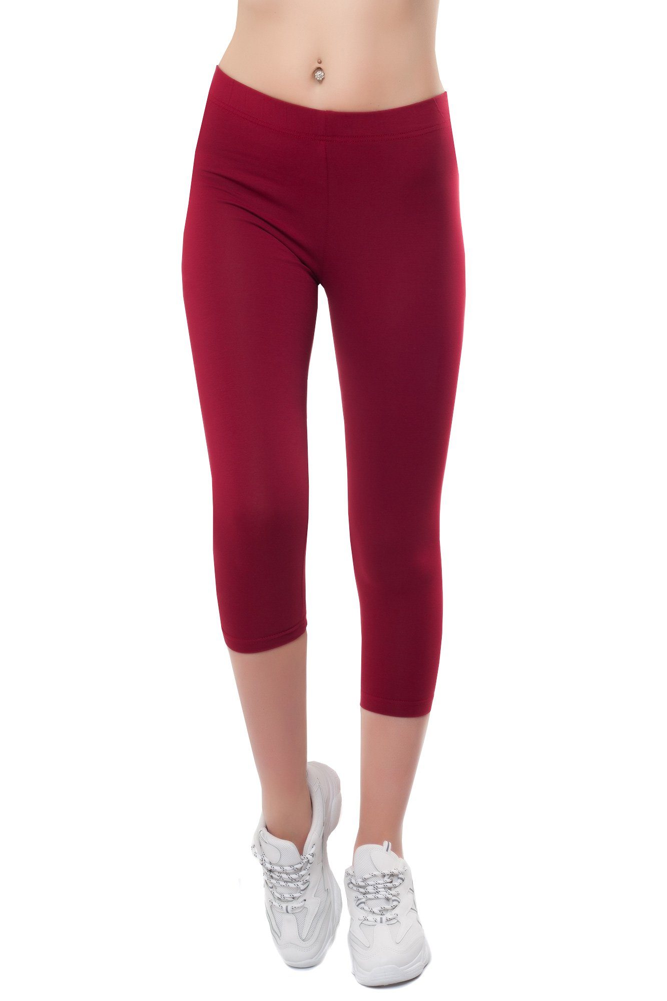 Komfortbund mit weinrot Bongual Basics Caprileggings