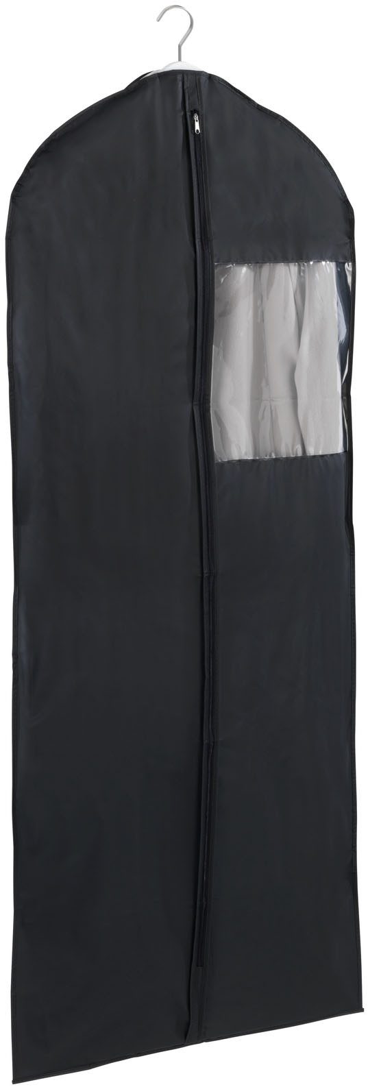 WENKO Kleidersack Modell Deep Black (Set, 3 St) 60 x 150 cm, abwaschbar, mit Reißverschluss & Sichtfenster