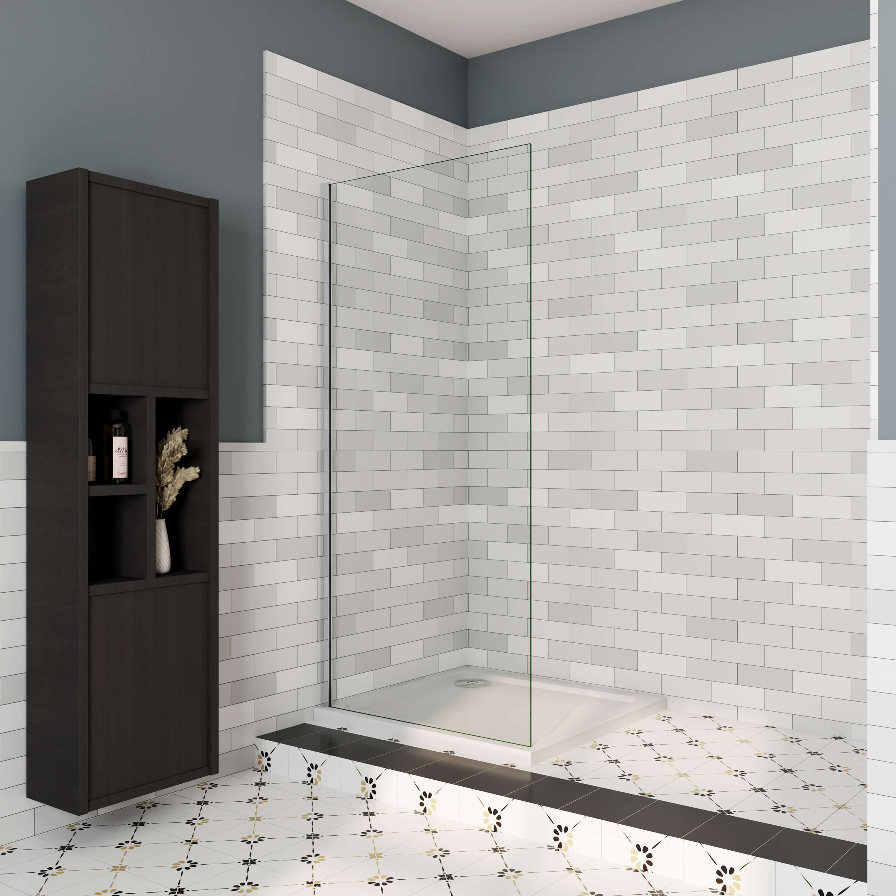 Duschparadies Duschwand 5/6mm Dicke Duschwand Duschtrennung Trennwand ESG G günstig online kaufen