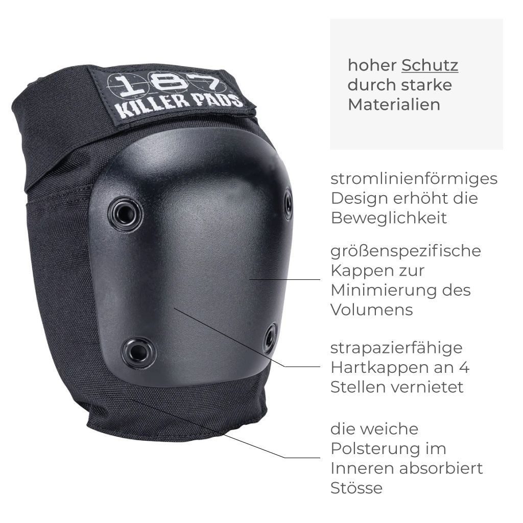 187 KillerPads Protektoren-Set Combo Pack, Set aus Knieschoner und Ellenbogenschoner
