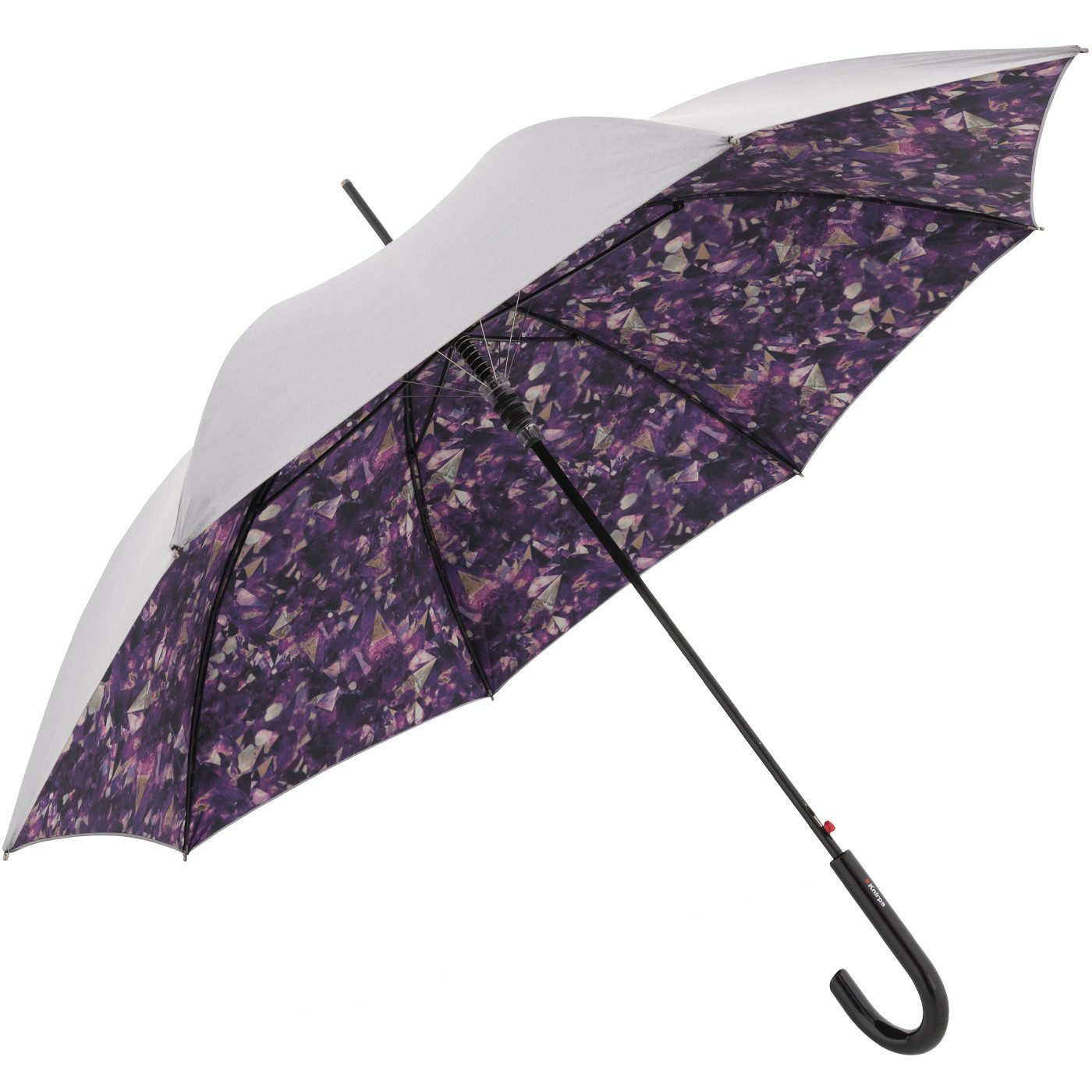 Knirps® Stockregenschirm großer, leichter Schirm für Damen mit Automatik, mit UV- und Hitzeschutz - Feel purple