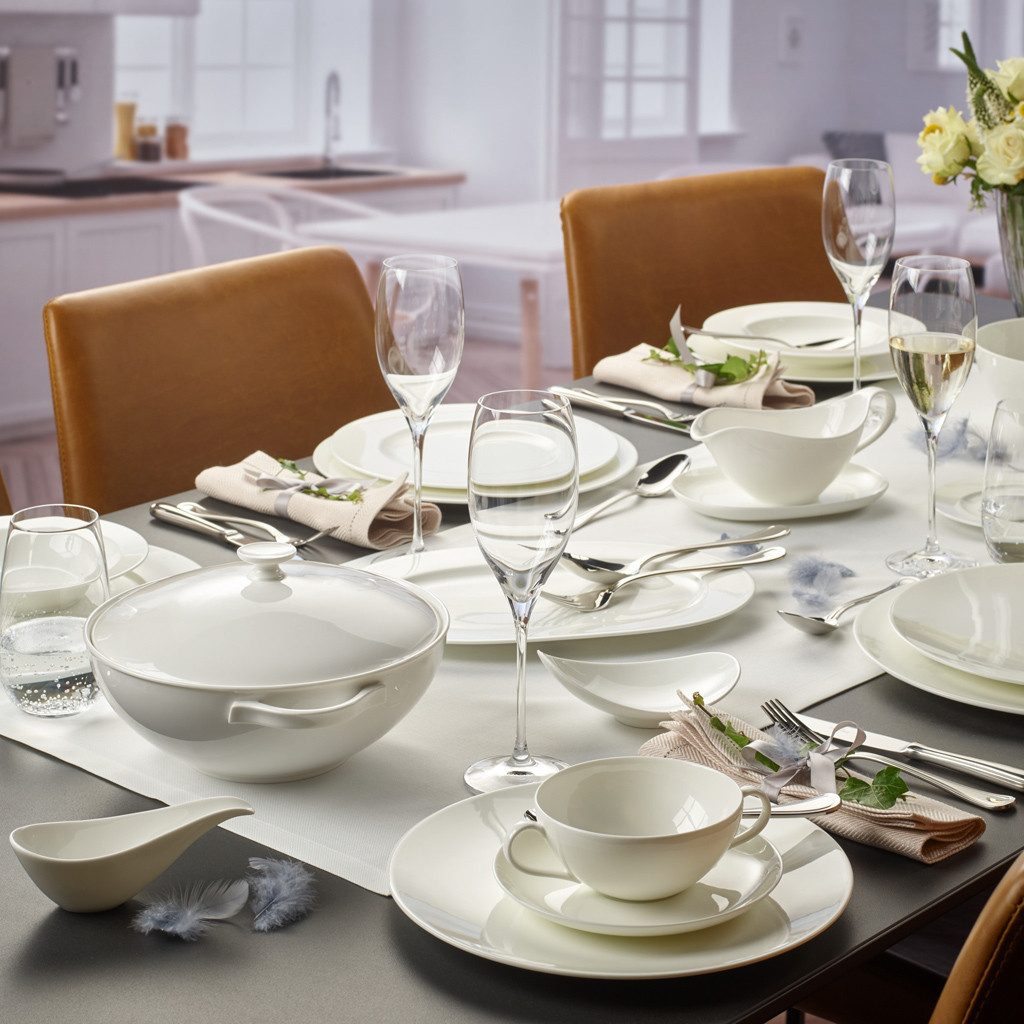 Villeroy & Boch Sauciere Anmut Sauciere-Oberteil, Porzellan, (1-tlg), Premium Bone Porcelain, 1 Stck, mikrowellensicher,spülmaschinenfest, M