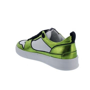 Högl Sneaker, Sportycalf-Leder, Premiumsheep Metallic, Green / Multi, 7-10 Schnürschuh