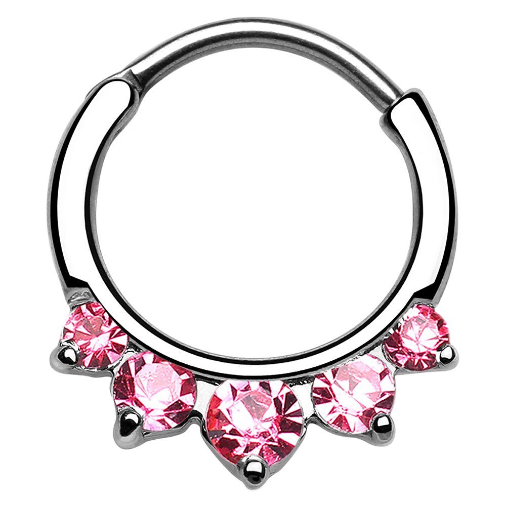 Taffstyle Nasenpiercing Piercing Ring Strass Stein Spitzen Septum Tragus, P günstig online kaufen