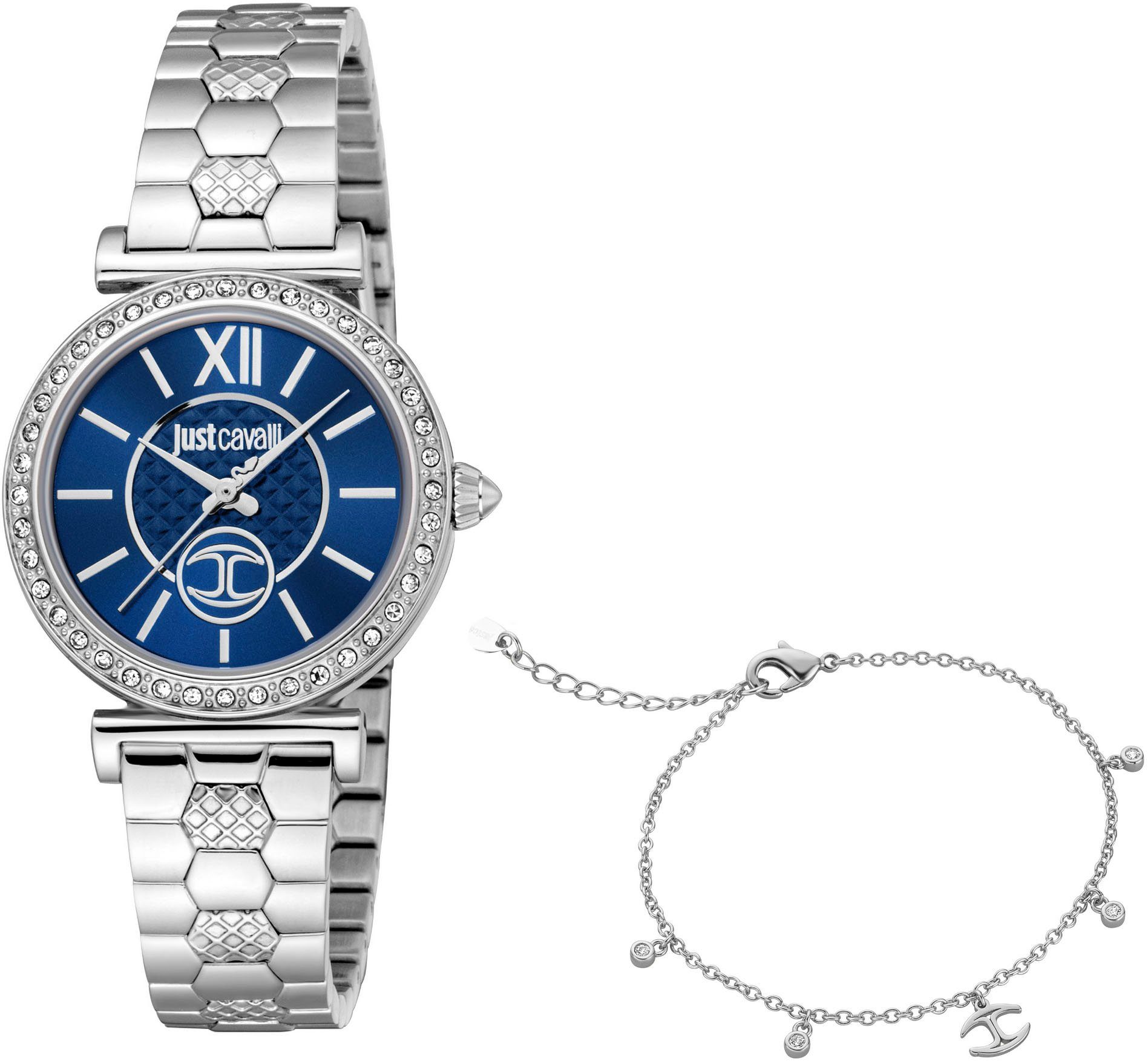 Just Cavalli Time Quarzuhr Varenna, JC1L273M0045, (Set, 2-tlg., mit Armband)