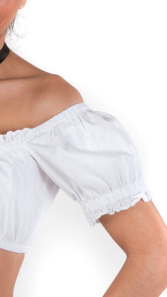 Nübler Dirndlbluse Dirndlbluse Kurzarm Cleopatra in Weiß von Nübler günstig online kaufen