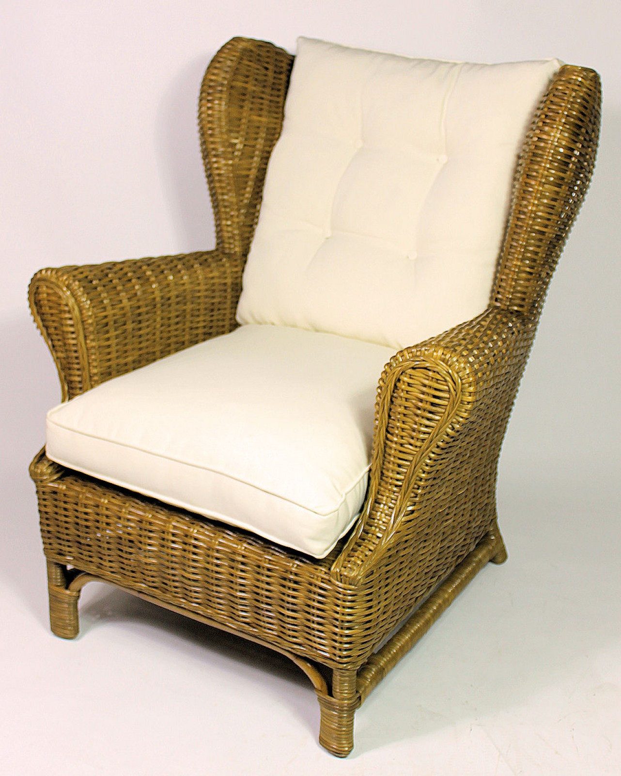 Rattani Rattanstuhl Rattansessel Rattan Ohrensessel King Chair inkl. Polster
