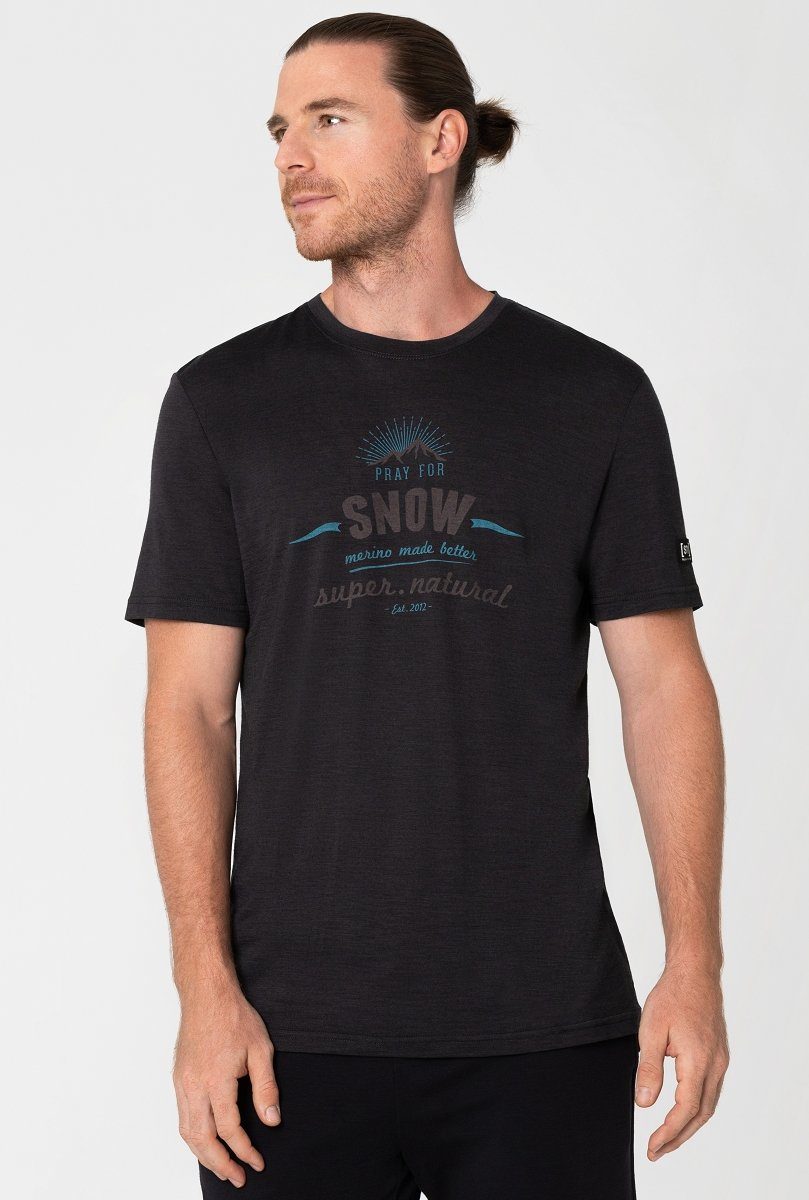 SUPER.NATURAL Print-Shirt Merino Funktionsshirt M PRAY günstig online kaufen