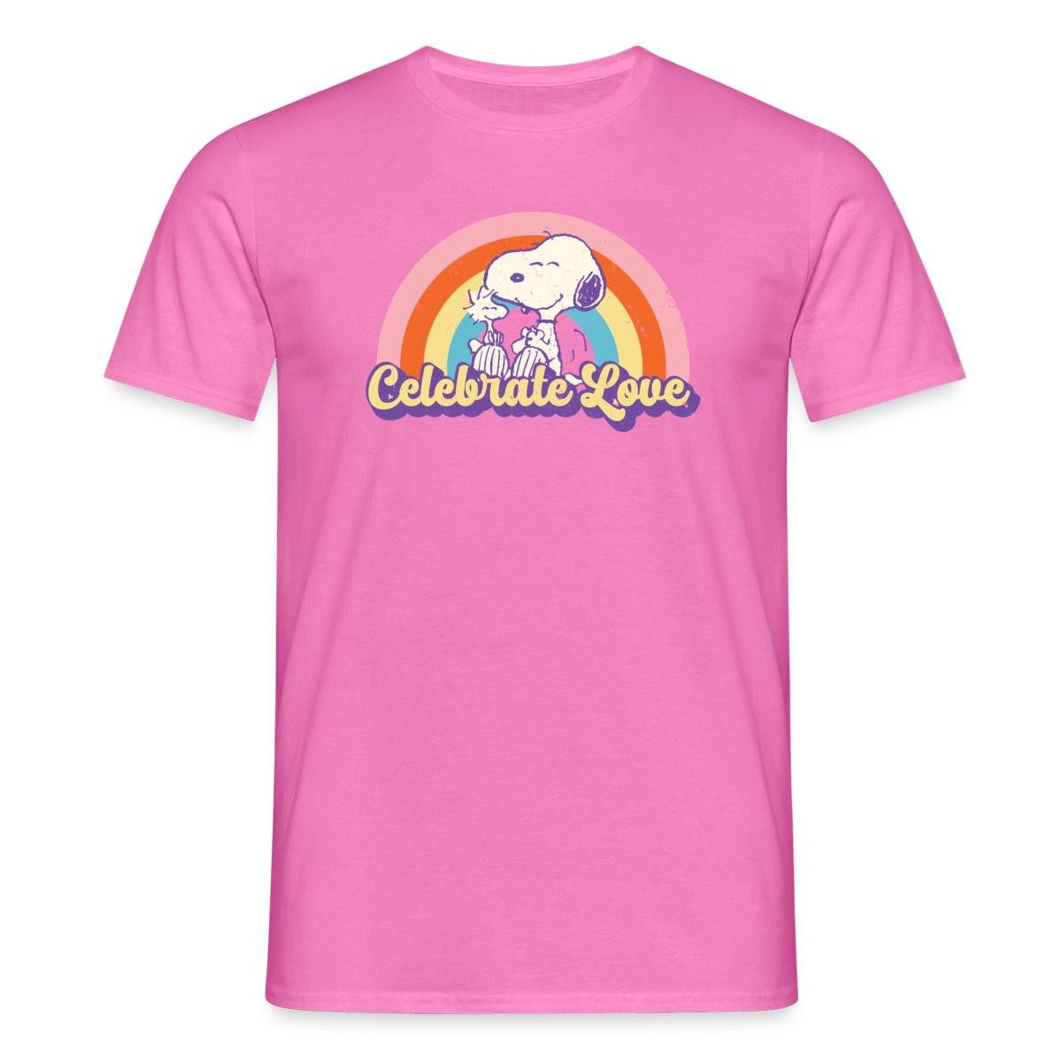 Spreadshirt T-Shirt Peanuts Celebrate Love Design Mit Snoopy Männer T-Shirt (1-tlg)