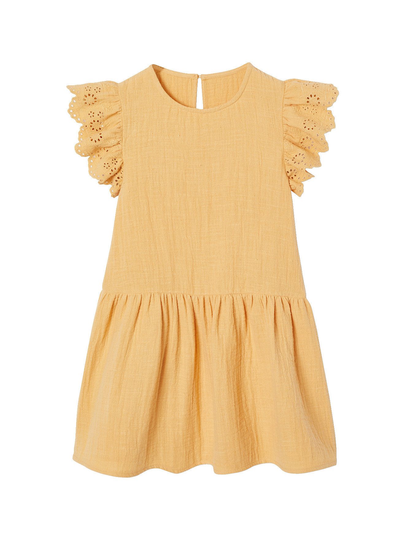Minikleid Musselinkleid mit Stickereien Mädchen