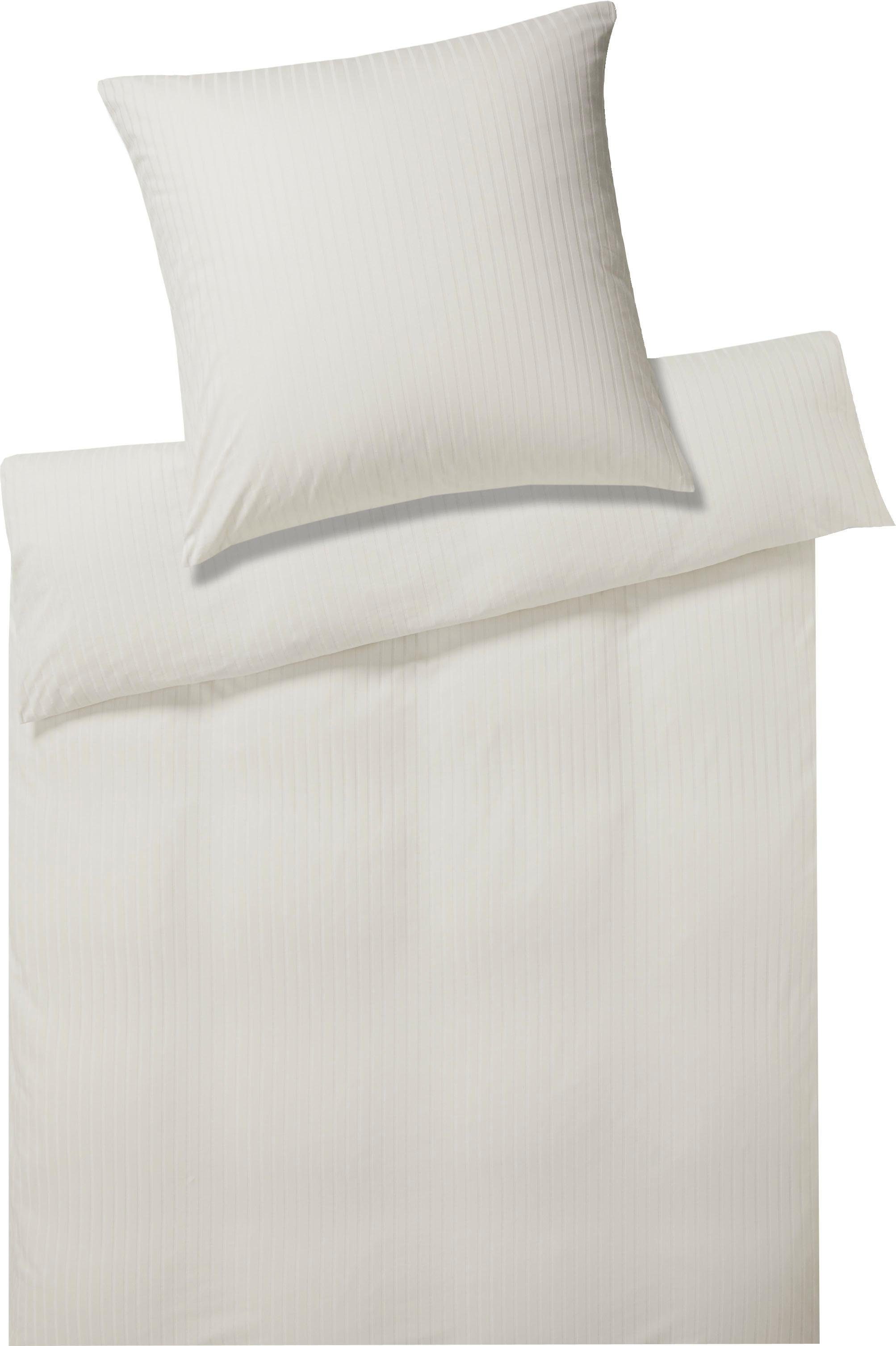 Elegante Bettwäsche Solid Stripe, Mako-Jersey, 2 günstig online kaufen