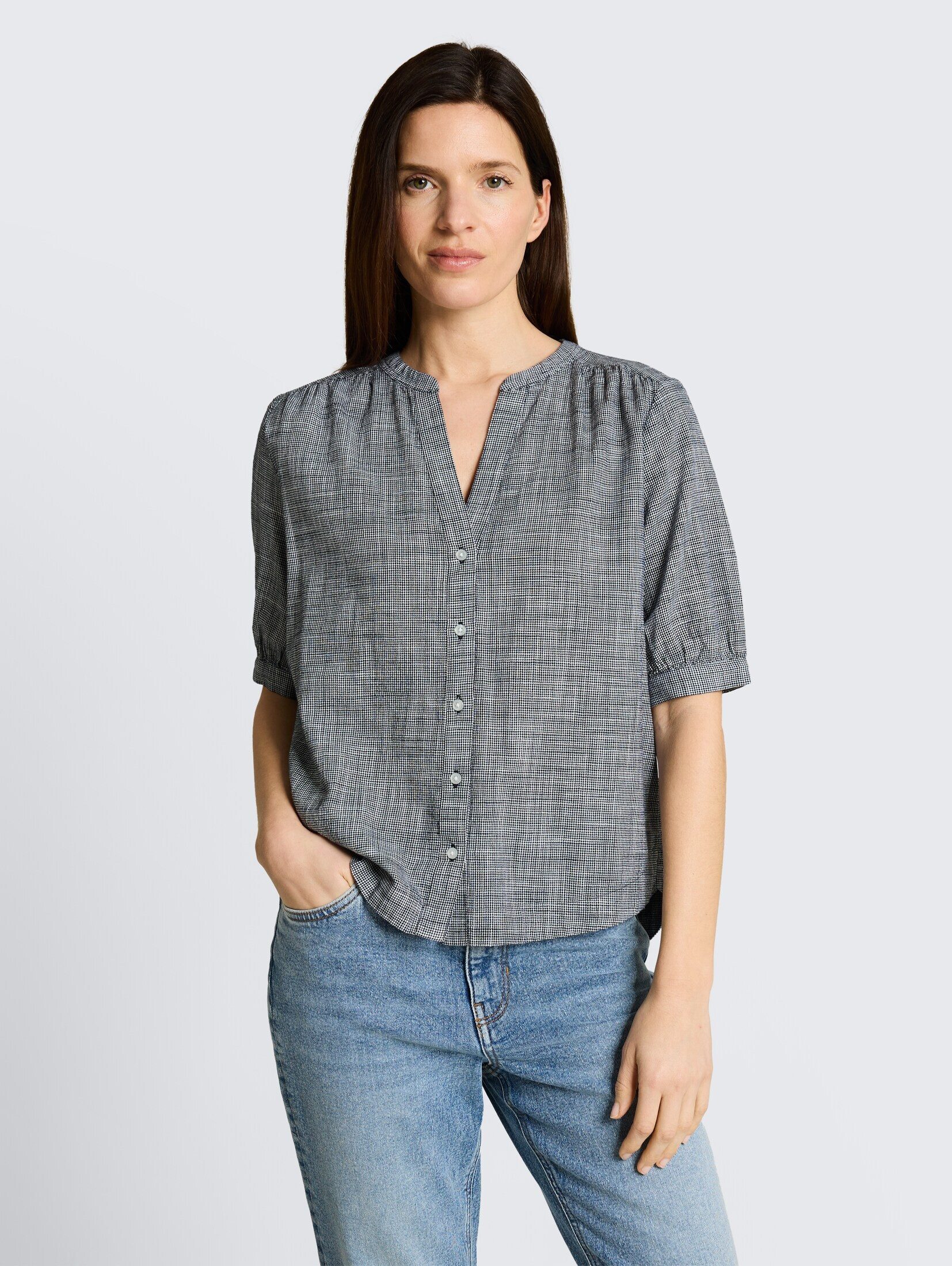 TOM TAILOR Kurzarmbluse Blusen & Shirts Bluse aus Baumwolle