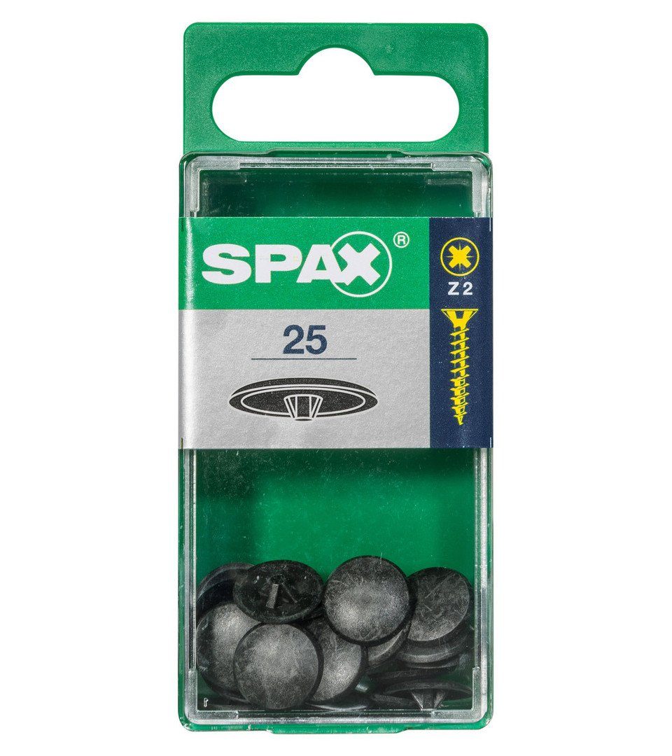 SPAX Abdeckkappe Spax Abdeckkappen schwarz zum stecken - 25 Stk.
