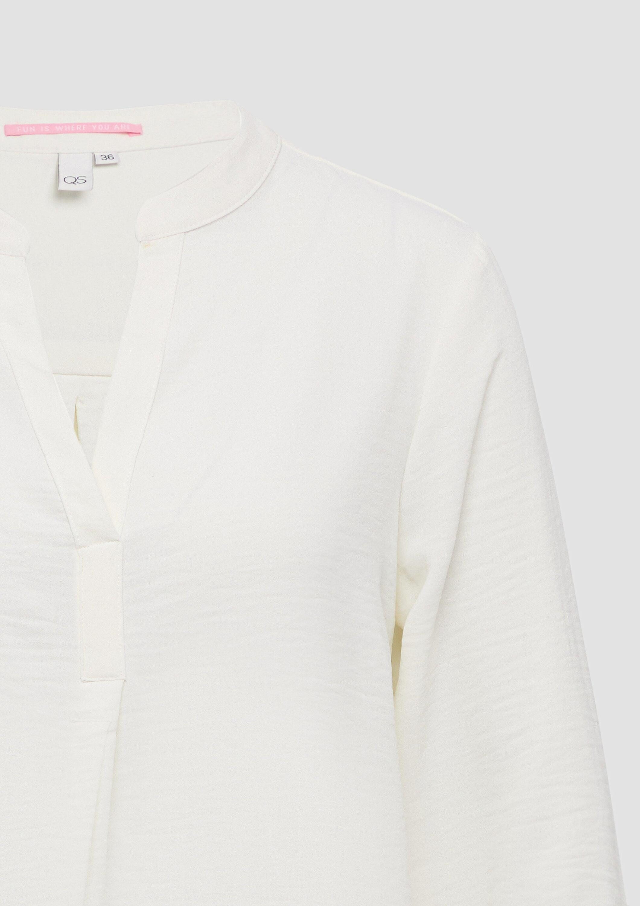 QS Langarmbluse Bluse Tunikabluse mit Ärmeln zum Krempeln