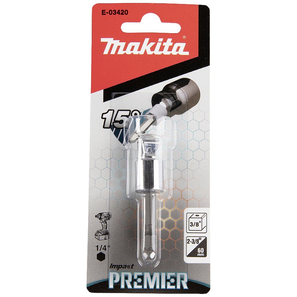 Bithalter Makita Makita 1/4" - Adapter 50 Torsion 3/8" mm 1/4" E-03420