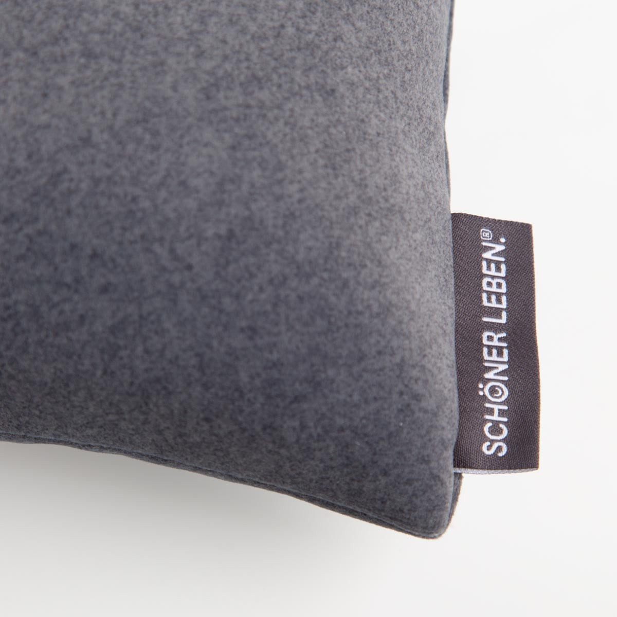 SCHÖNER LEBEN. Zugluftstopper Thermo-Zugluftstopper kuschelweich Anthrazit für Fenster & Türen, handmade