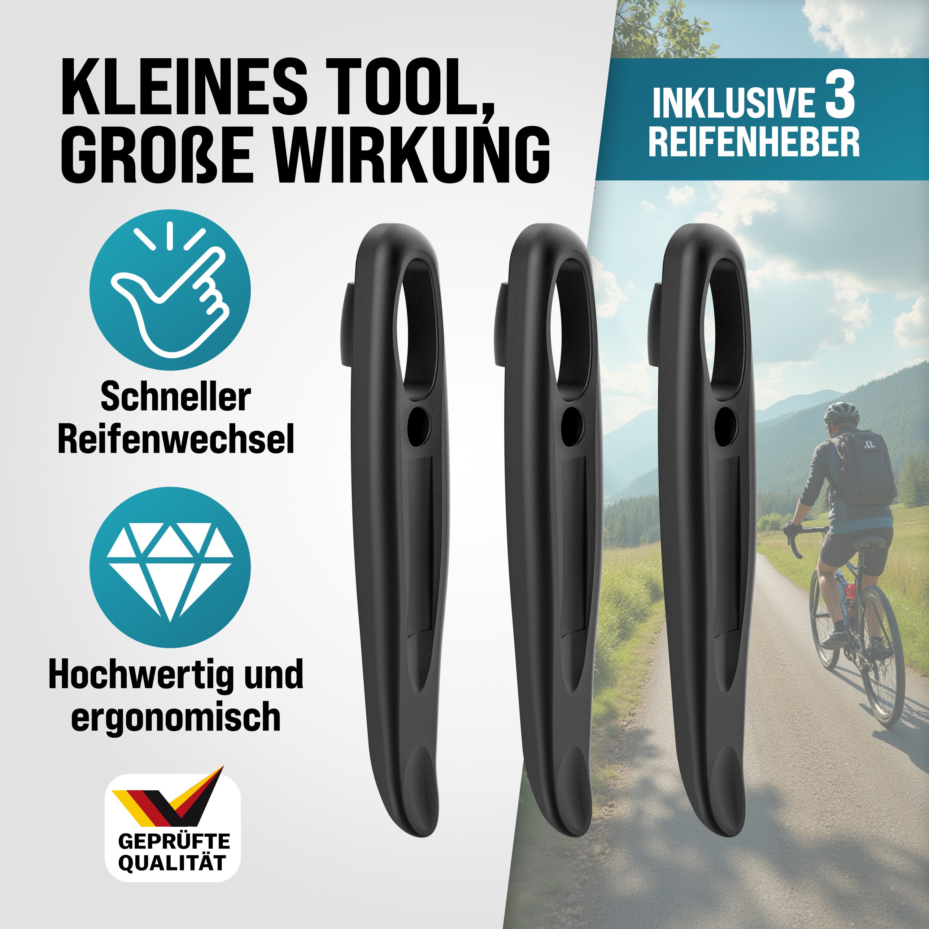 monzana Fahrrad-Montageständer, Drehmomentschlüssel 1/4 Zoll Set 1–25 Nm Bitset Tasche Transportbox – Bild 4 von 5