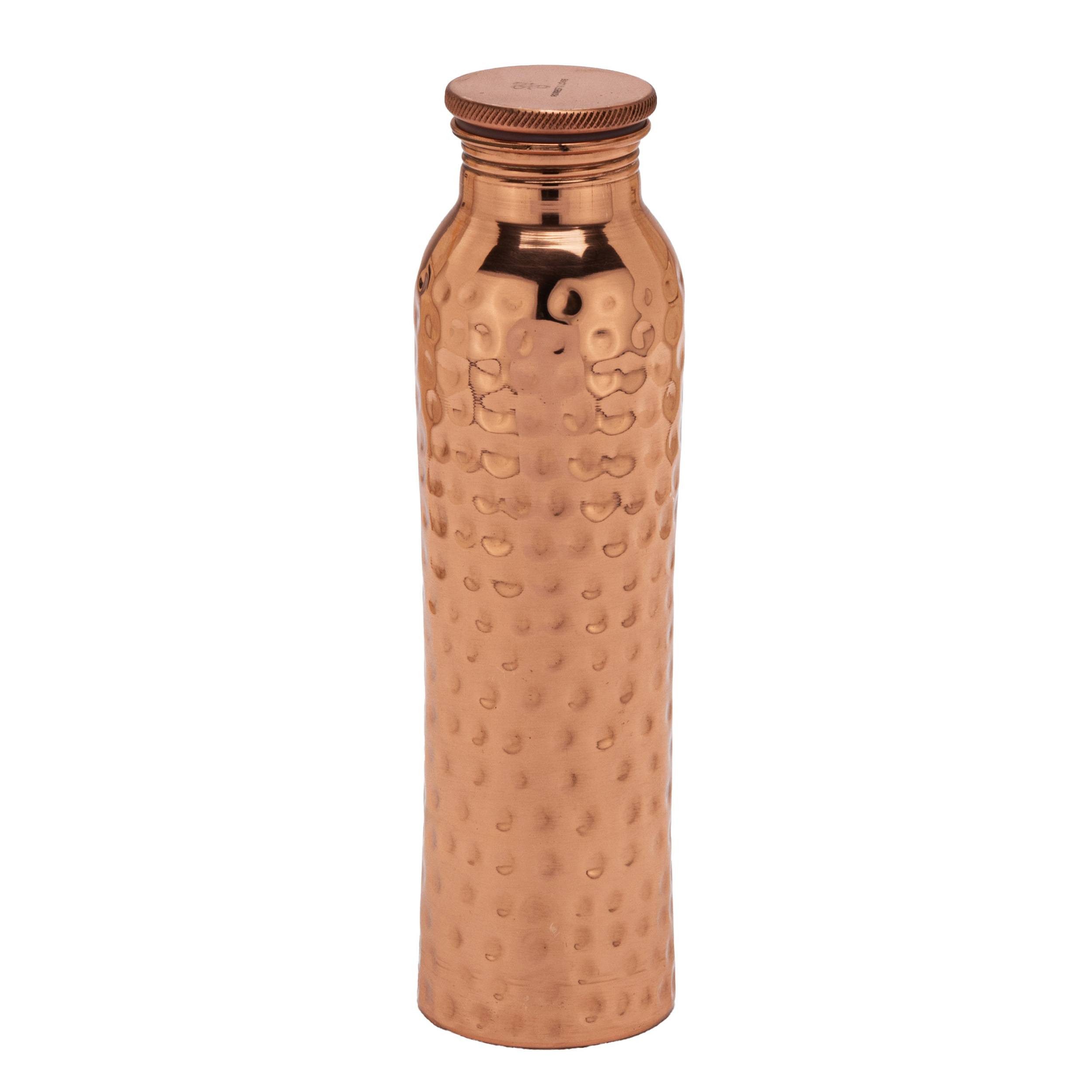 NKlaus Trinkflasche Gehämmerte Kupferflasche 900 ml Ayurvedische Handgefertigte Trinkflasc