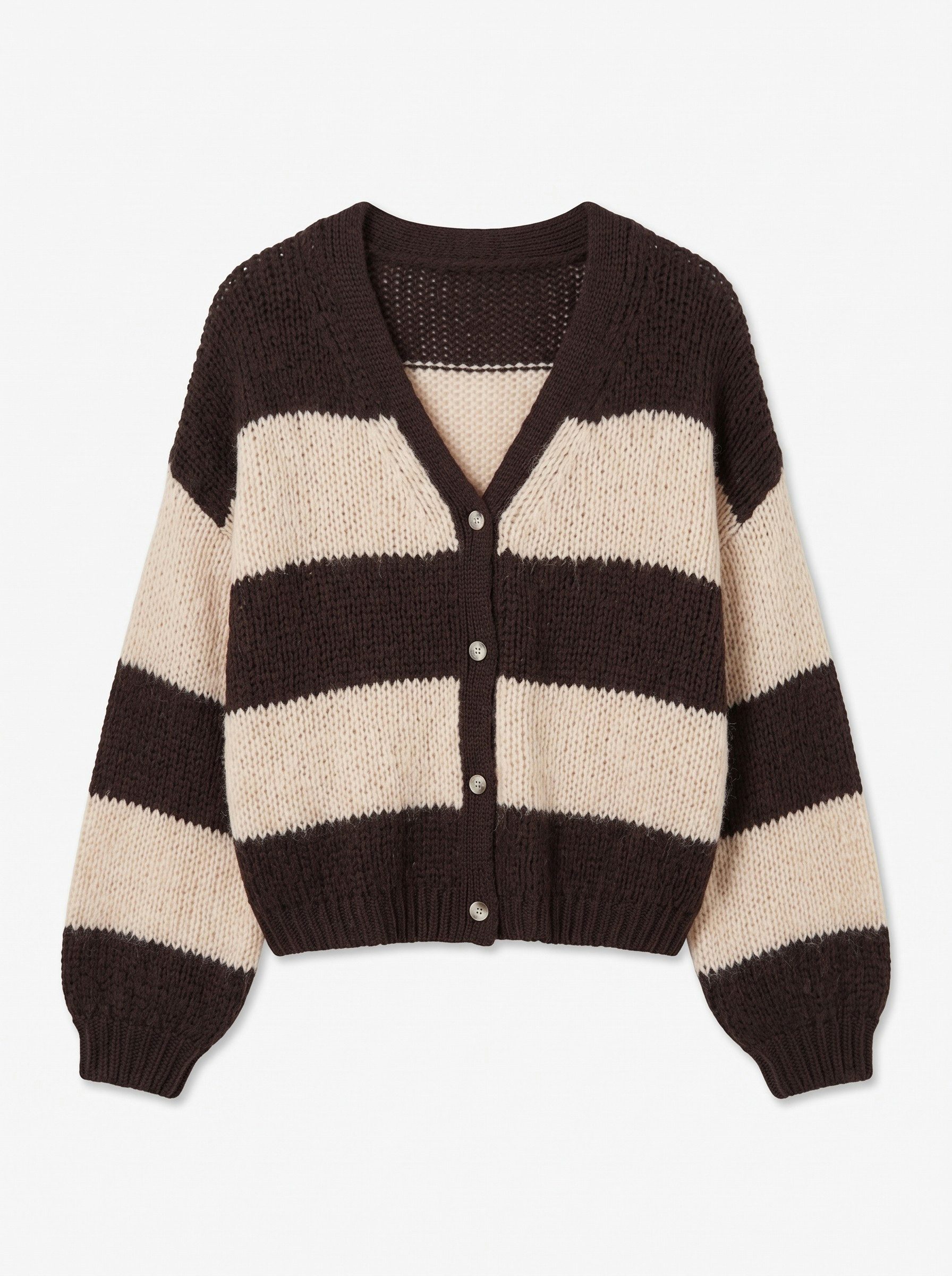 Vero Moda Strickjacke VMMAYBE LS V-NECK BUTTON CARDIGAN NOOS Kunstfaser