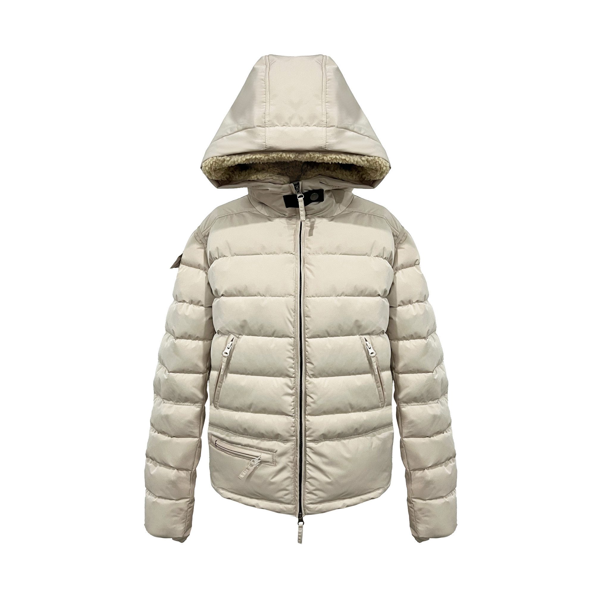 Lara Laurén Funktionsjacke kurze und warme Kapuzenjacke mit Teddyfell wasserabweisende und winddichte Übergangsjacke