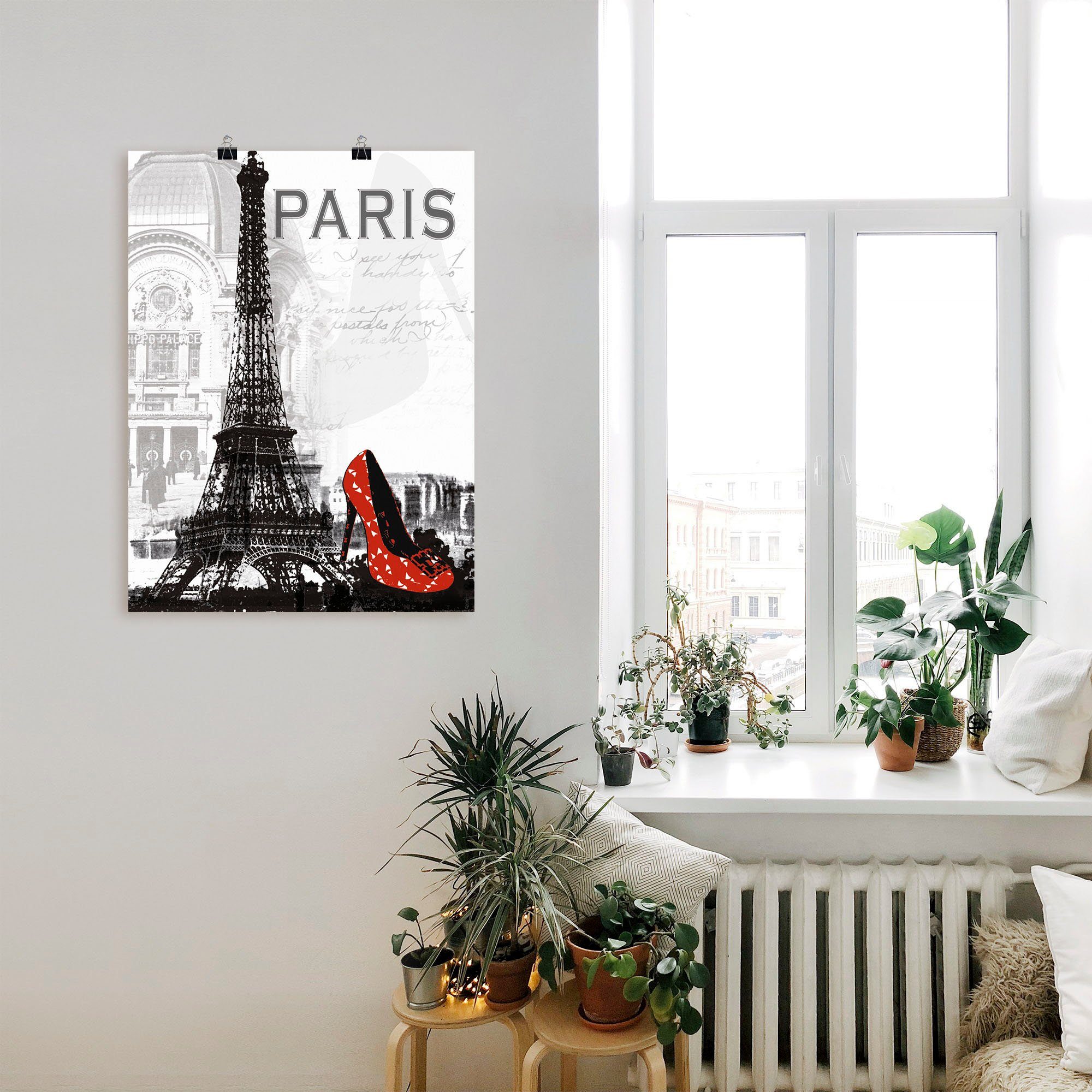 als Wandaufkleber Gebäude Leinwandbild, Artland oder Wandbild Chic, Größen Poster in Alubild, (1 - St), Paris versch.