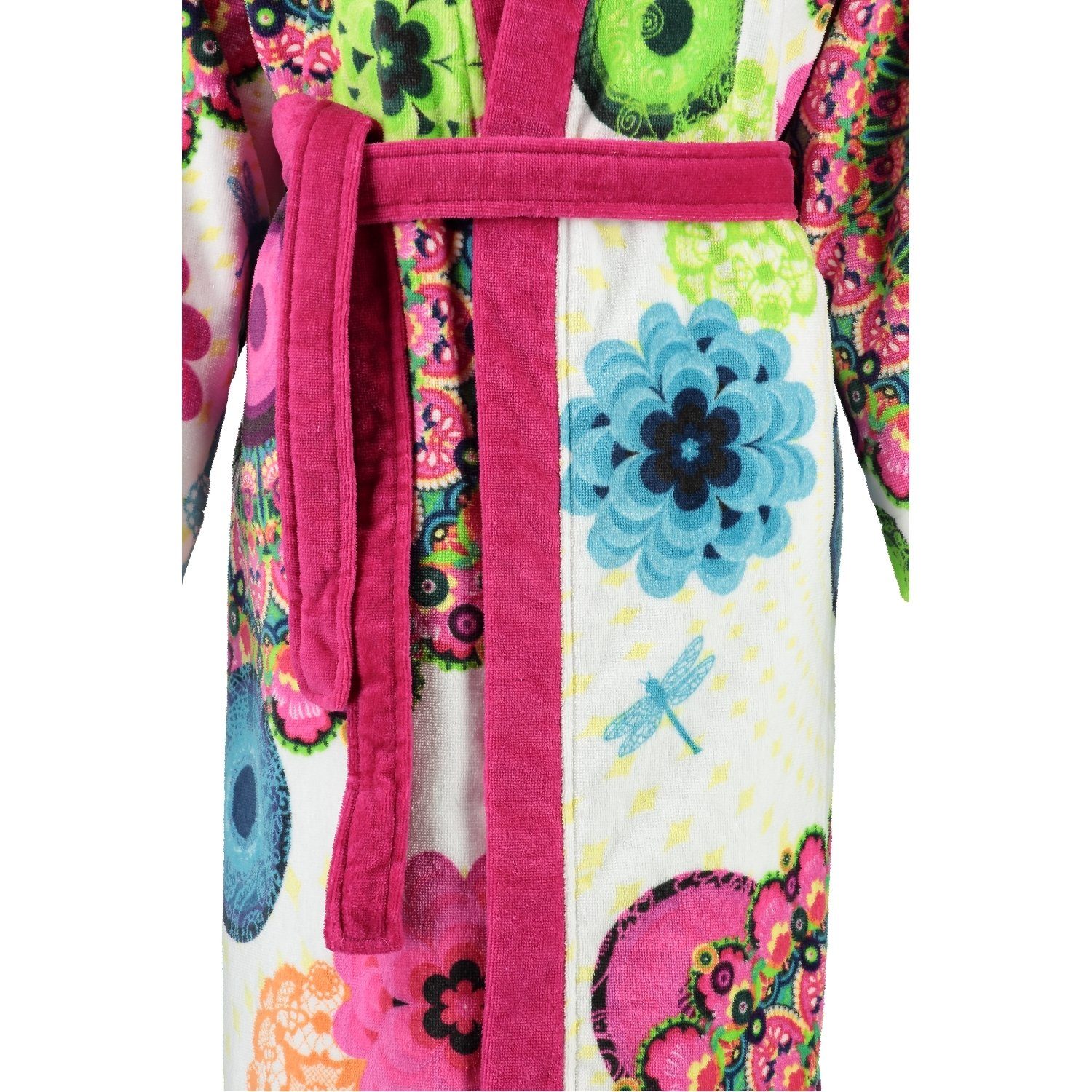 Desigual Damenbademantel Galactic Fair Kimono Velours, Kimono, Baumwolle
