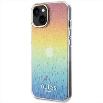 Guess Smartphone-Hülle Guess Apple iPhone 15 Schutzhülle Cover Hülle Mirror Disco Mehrfarbig