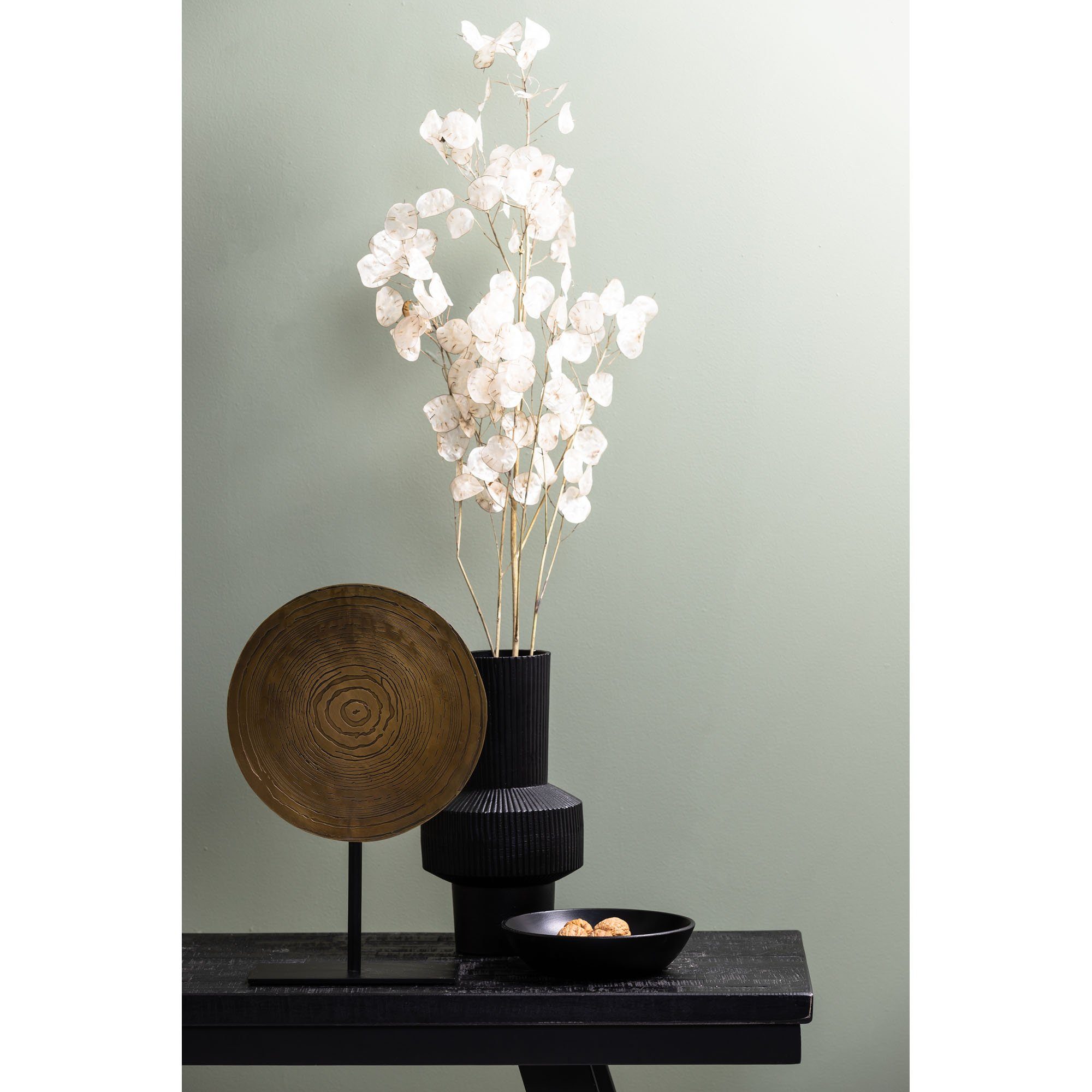 auf Fuß Antik Dekoobjekt Bronze/Schwarz - 25x10x39cm Ornament Sasim & Light Living -
