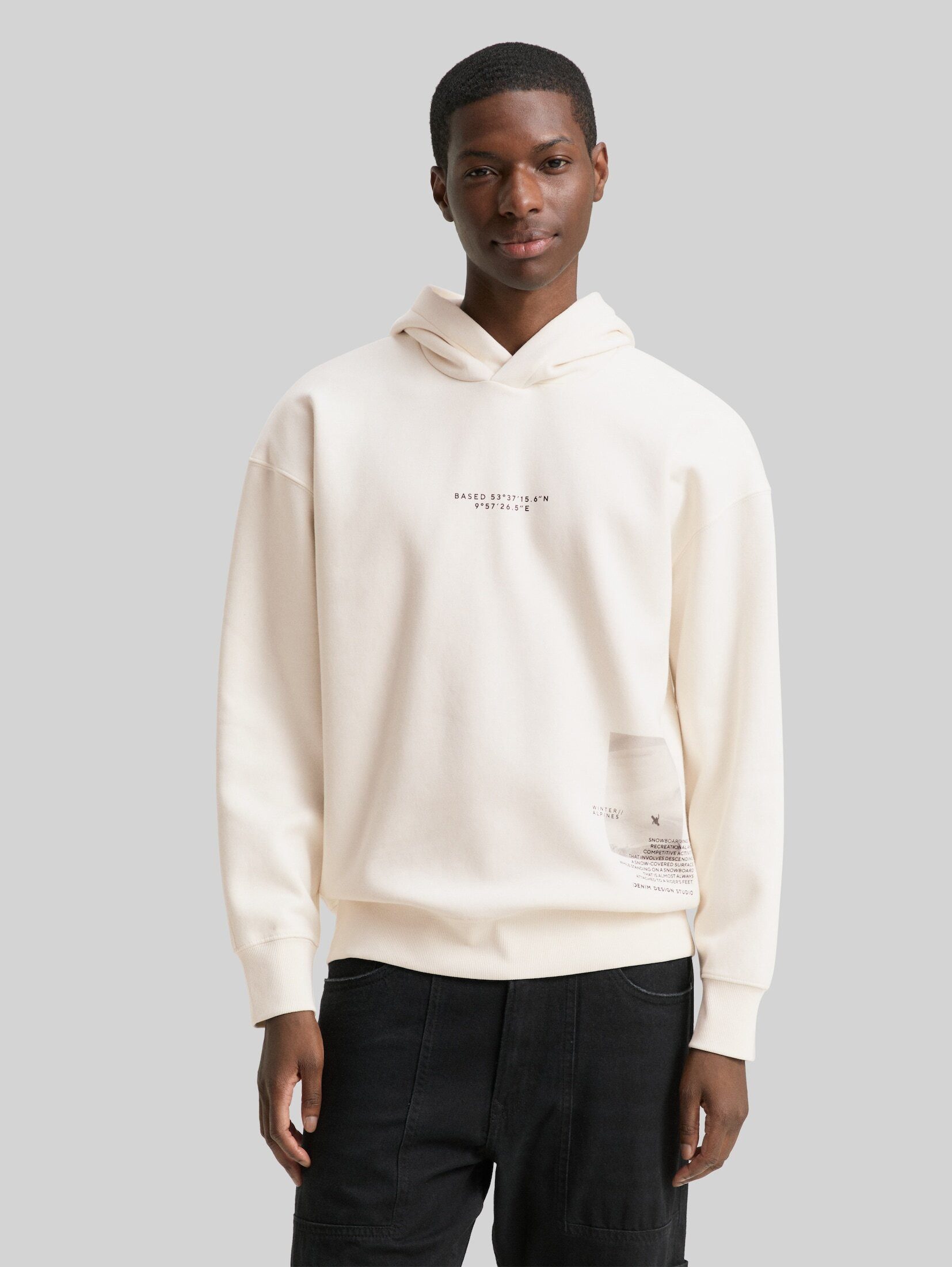 TOM TAILOR Denim Sweatshirt Strick & Sweatshirts Relaxed Hoodie Sweatshirt mit Print