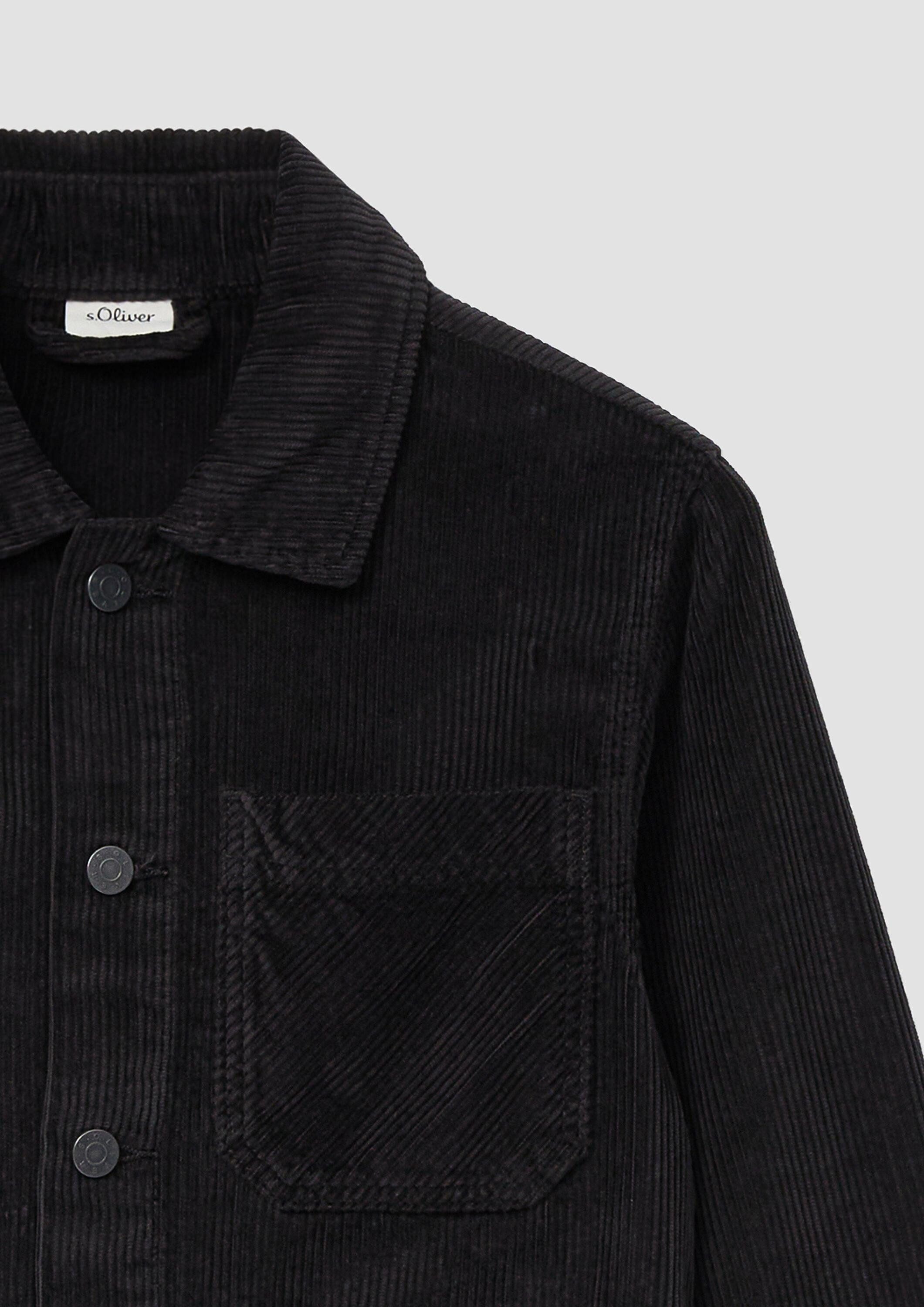 s.Oliver Hemdjacke Indoor-Jacke Overshirt aus Cord im Loose Fit