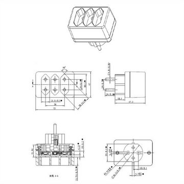 Bachmann Multistecker 3xEuro Stromadapter Konturenstecker, CEE 7/17, Typ-C zu Eurostecker, 2,5A, CEE 7/16, Typ-C, 0 cm, weiß 3x2,5A/230V