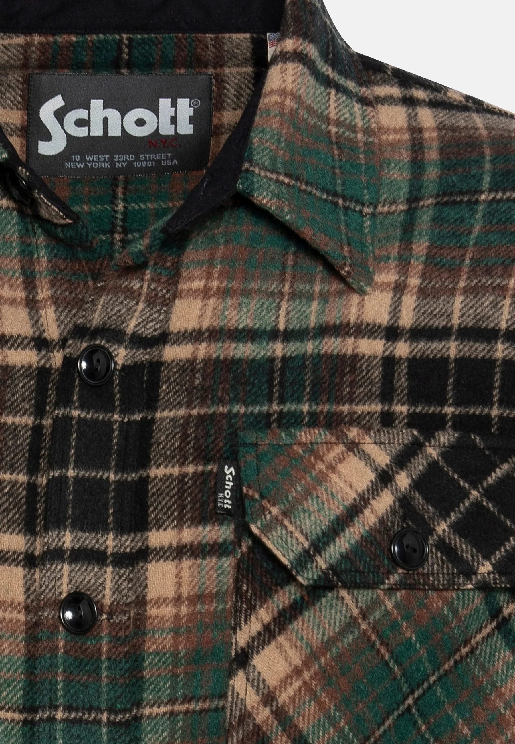Schott NYC Hemdjacke Jacke Hemdjacke (1-St) Keine