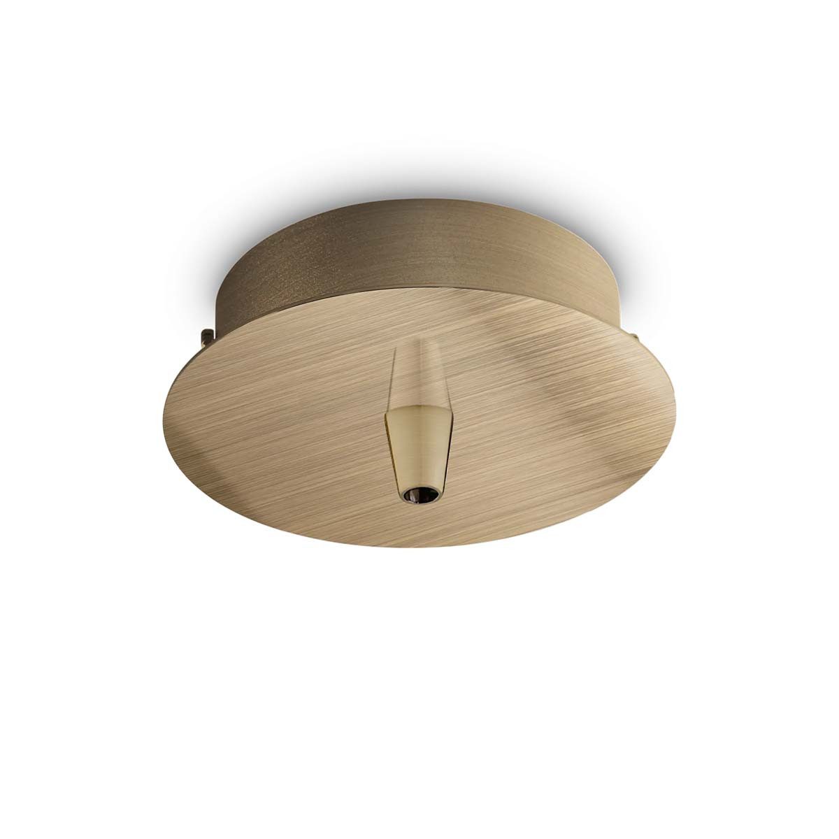 Ideal Lux Lampen-Verteiler Ideal Lux Lampen Baldachin 1-fach rund, Ø: 10 cm, H: 4,5 cm, Messing