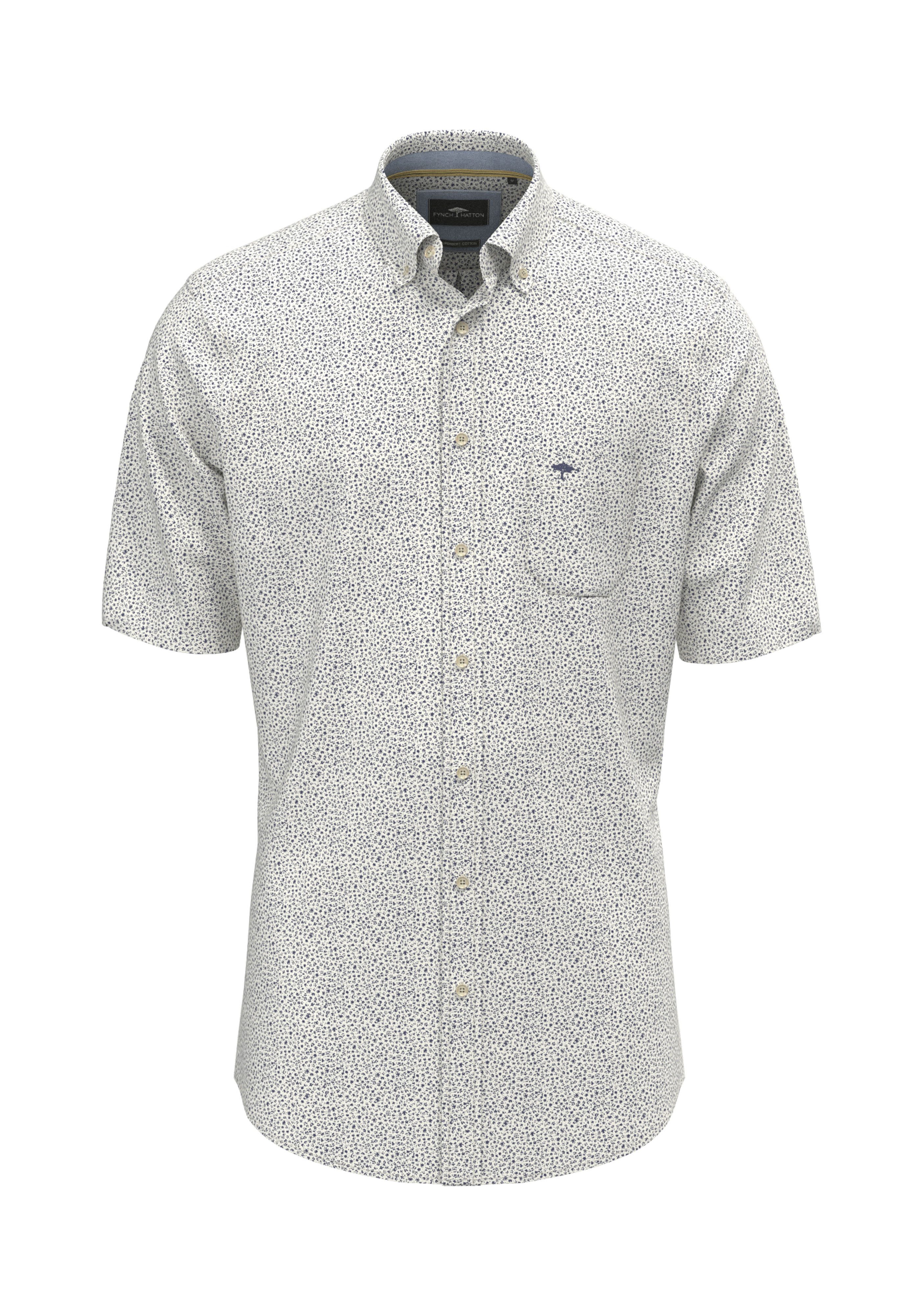 FYNCH-HATTON Kurzarmhemd mit Logo Stickerei