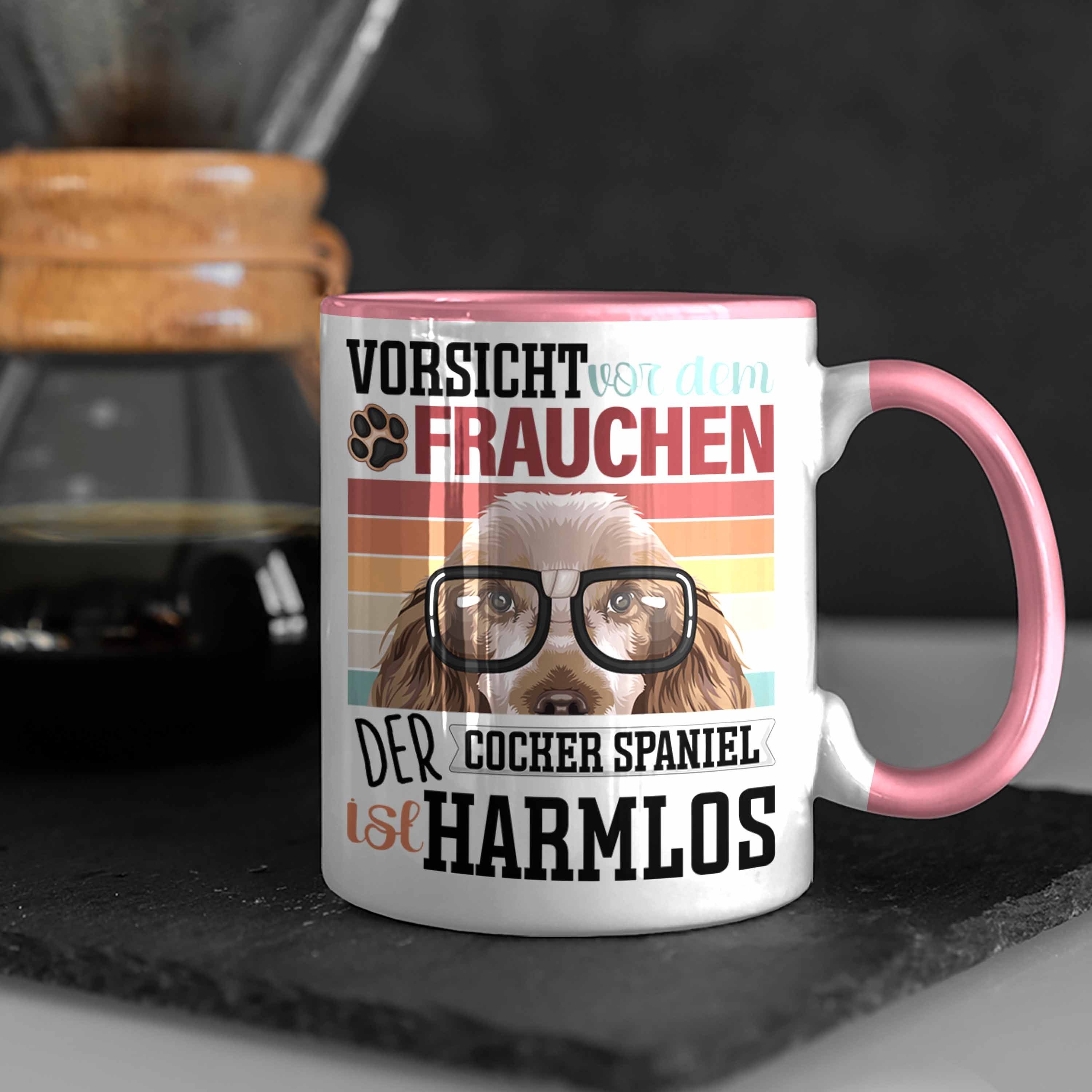 Trendation Tasse Cocker Spaniel Gesc Spruch Rosa Frauchen Besitzerin Tasse Geschenk Lustiger