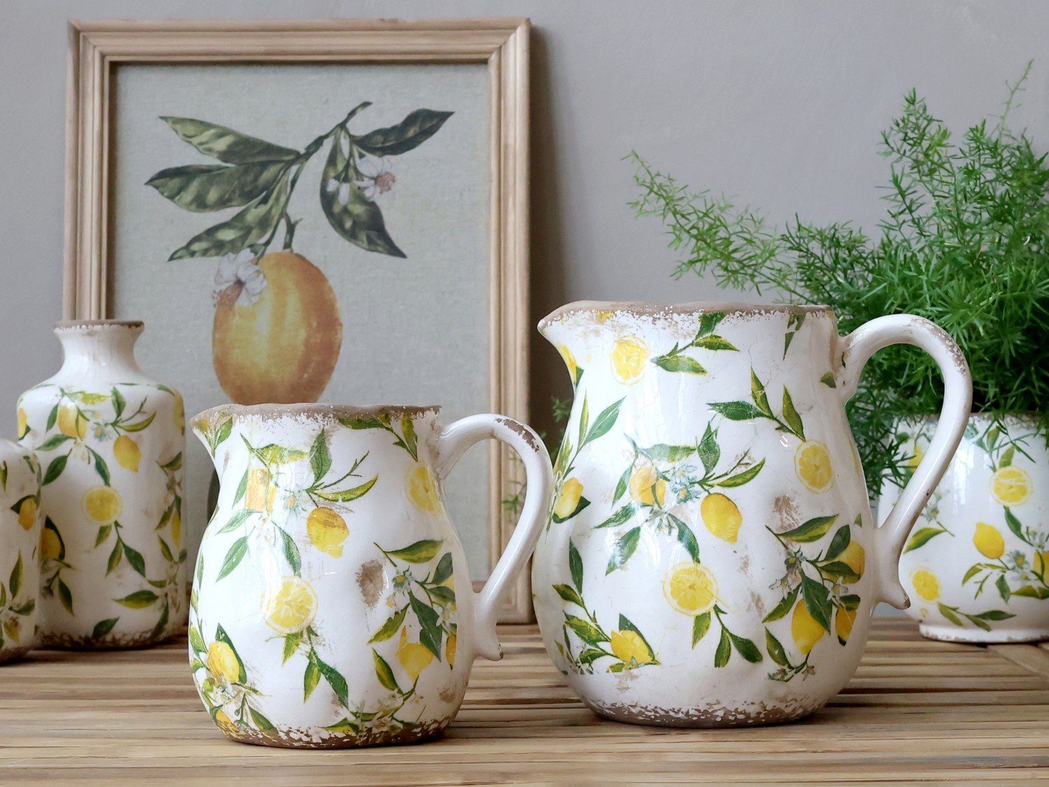 Chic Antique Dekovase Kanne Krug Limone günstig online kaufen