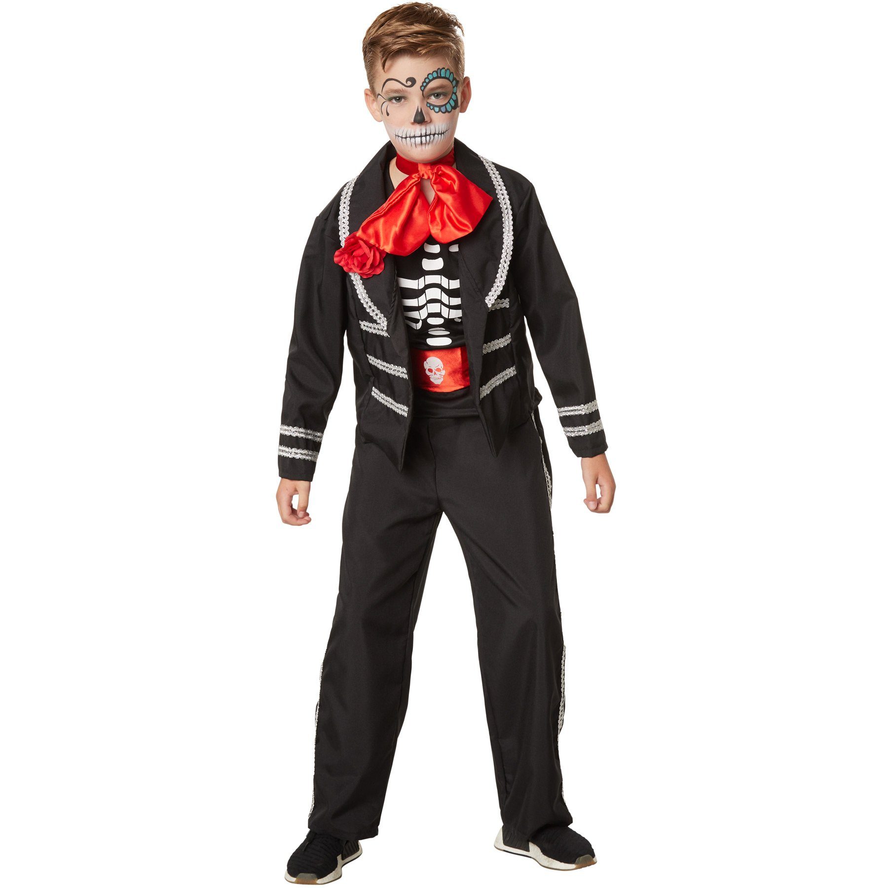 dressforfun Kostüm Jungenkostüm gruseliger Gentleman, Galantes Kostüm in Schwarz mit farblichen Akzenten