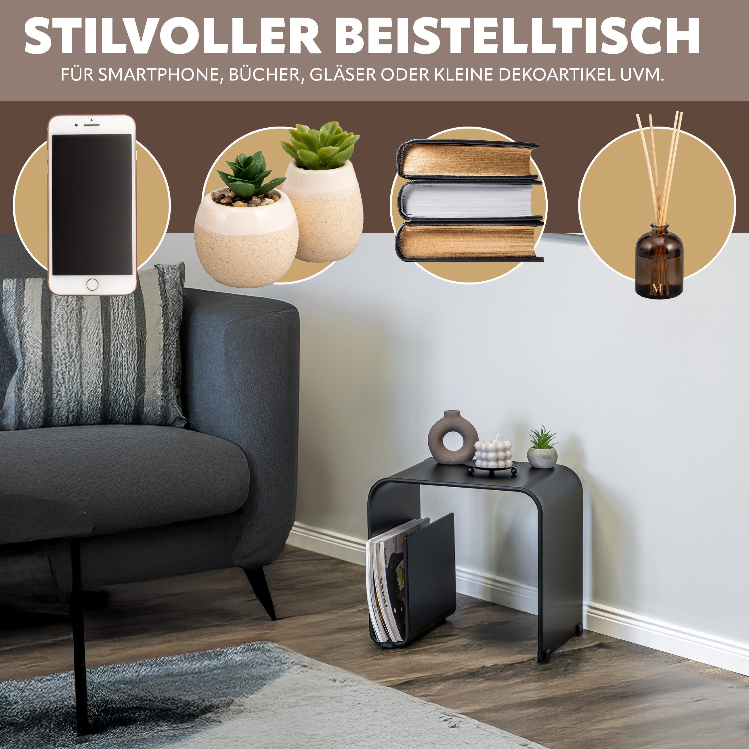 eluno Beistelltisch 2in1 aus Acryl mit günstig online kaufen