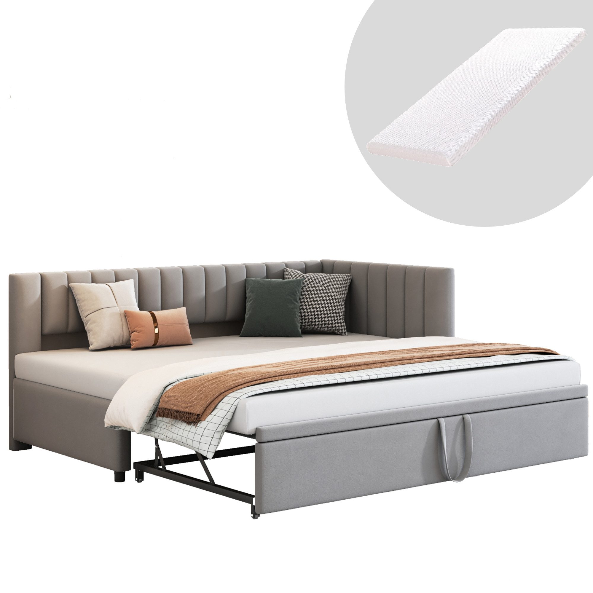 HAUSS SPOLE Schlafsofa 90/180x200 mit Ausziehbett günstig online kaufen
