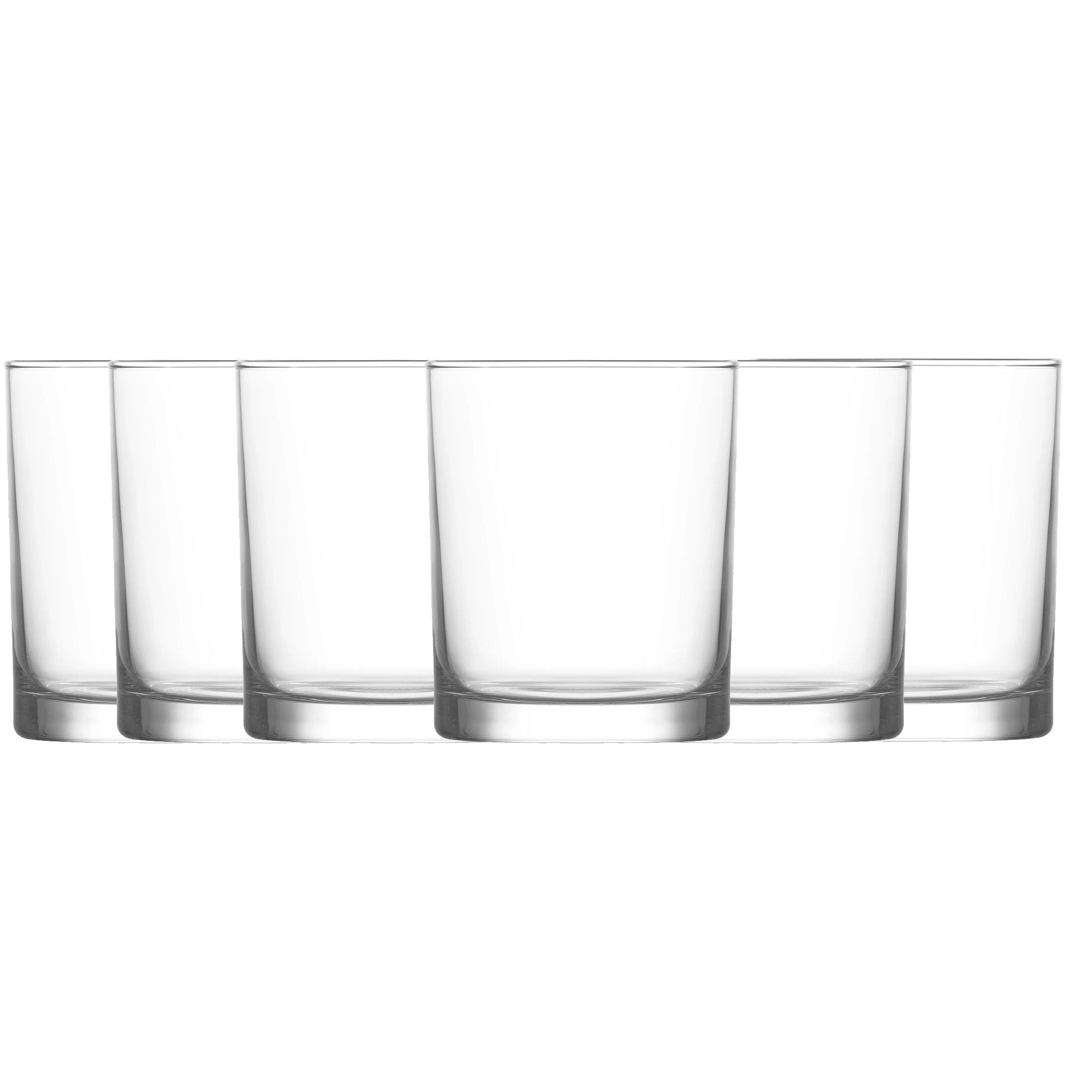LAV Glas Gläser Set Wassergläser 6 teiligTrinkglas Saftgläser, Glas, Spülmaschinenfest LBR317 265ml