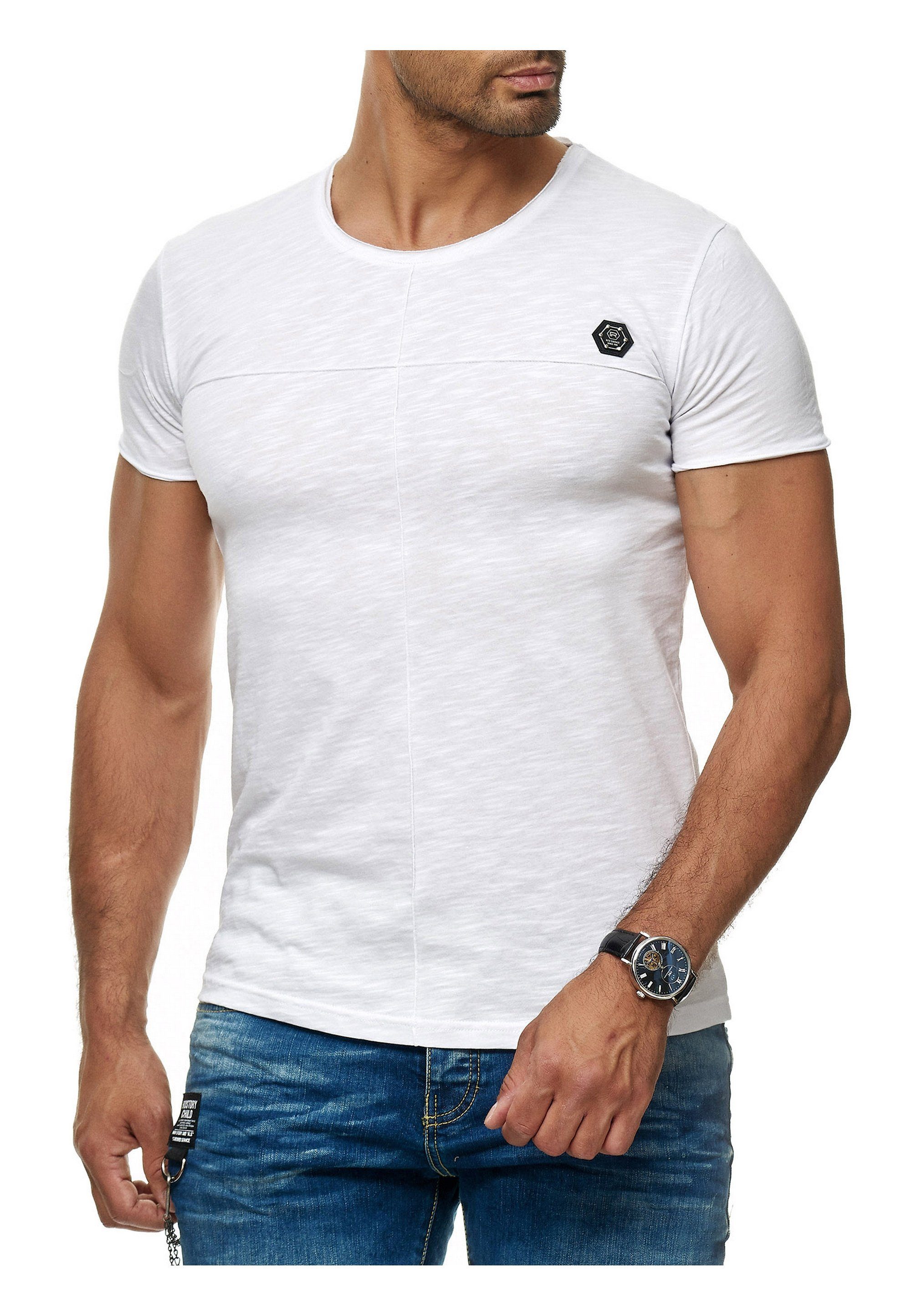 RedBridge T-Shirt mit Basic Raleigh weiß Brandlogo
