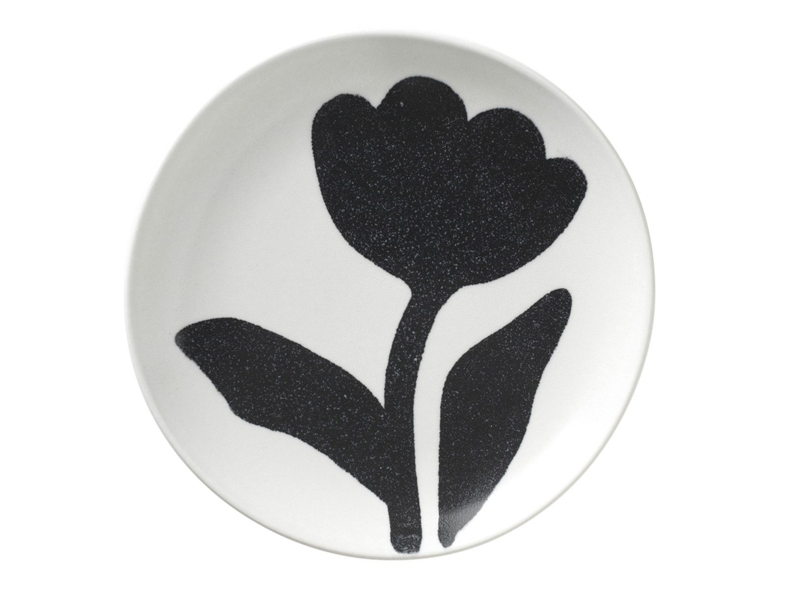 Broste Copenhagen Brotteller Flora Teller black/off white Ø15cm